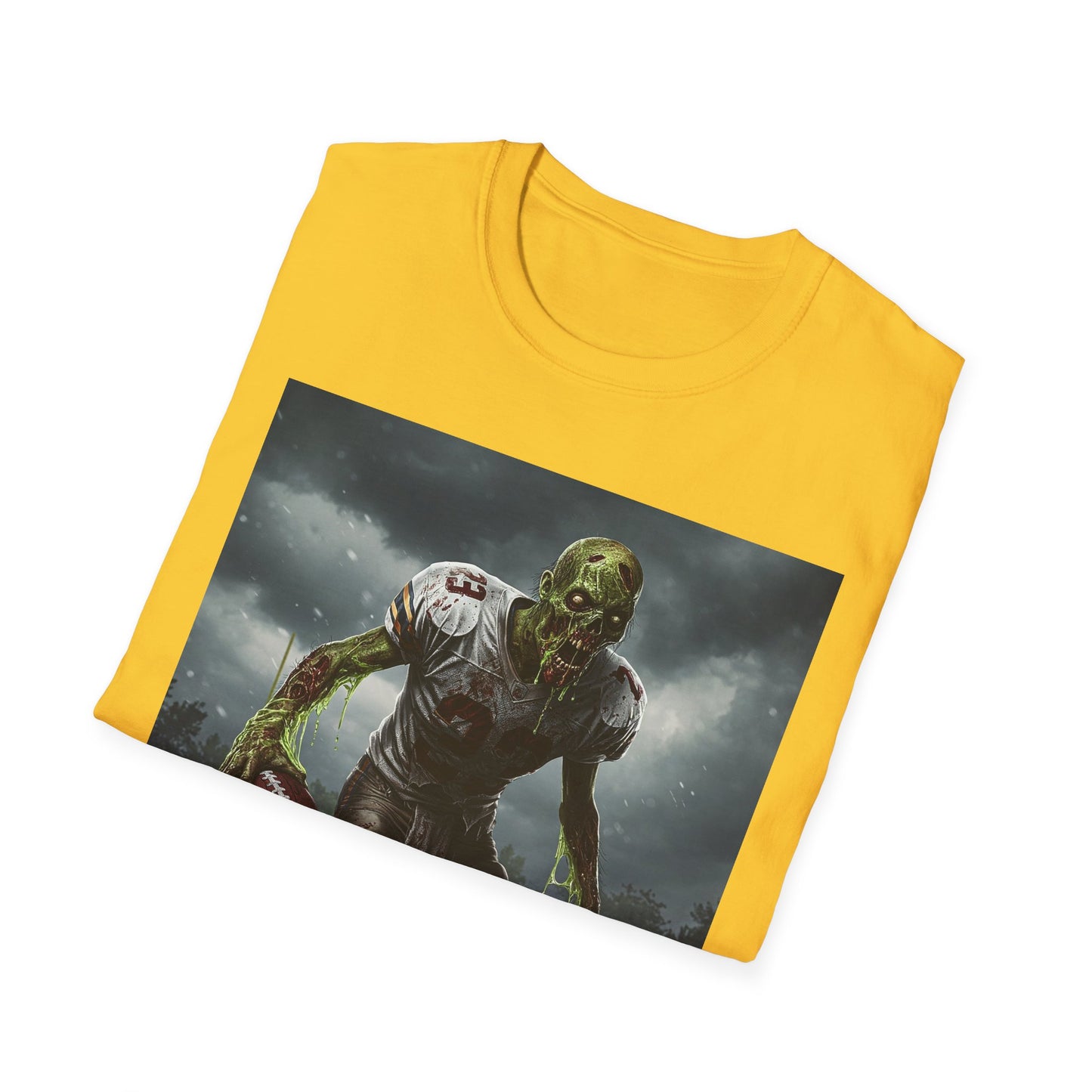 Zombie Football Graphic T-Shirt for Horror Fans