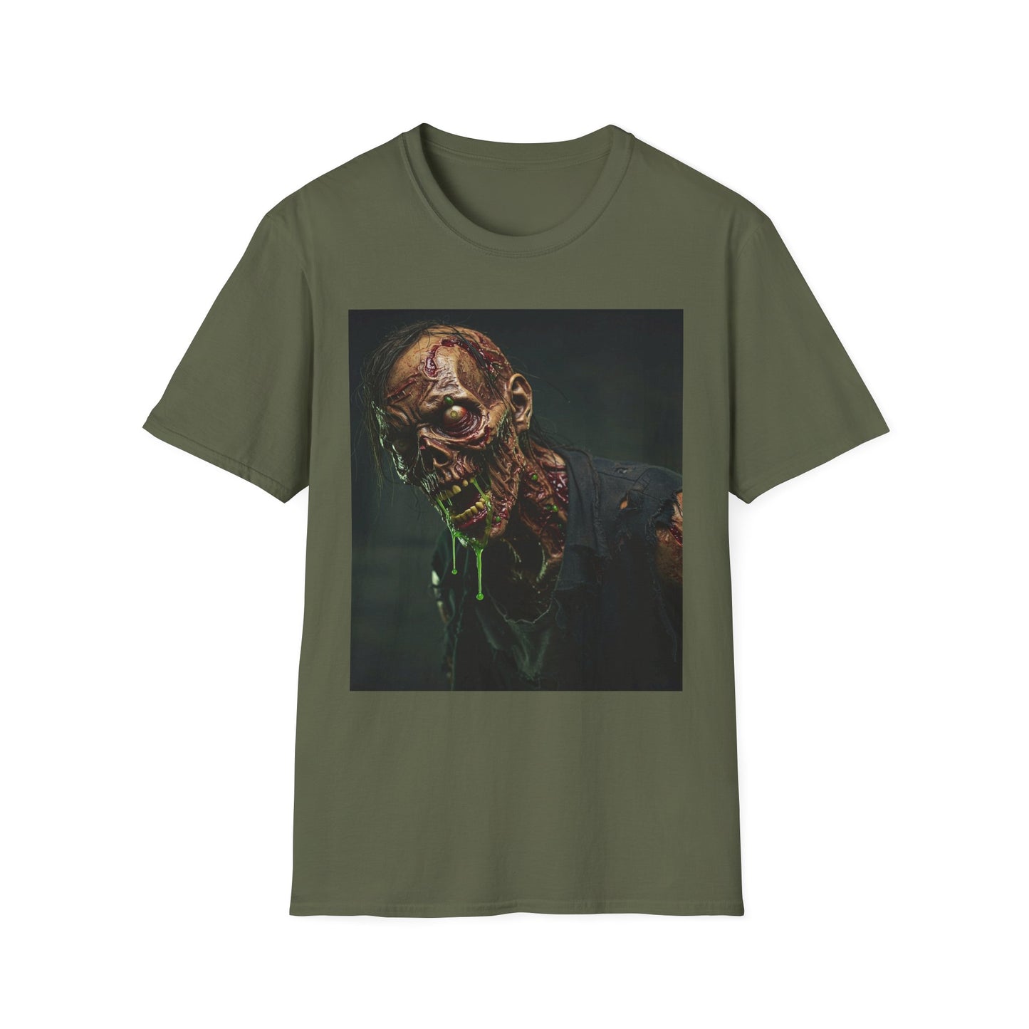 Graphic Zombie Unisex Softstyle T-Shirt - Perfect for Horror Fans and Halloween