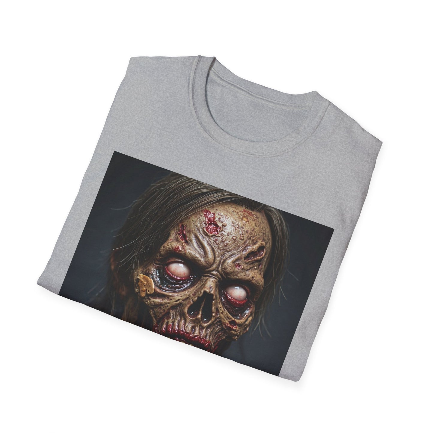 Apocalyptic Portrait Tee, bold, decaying zombie graphic