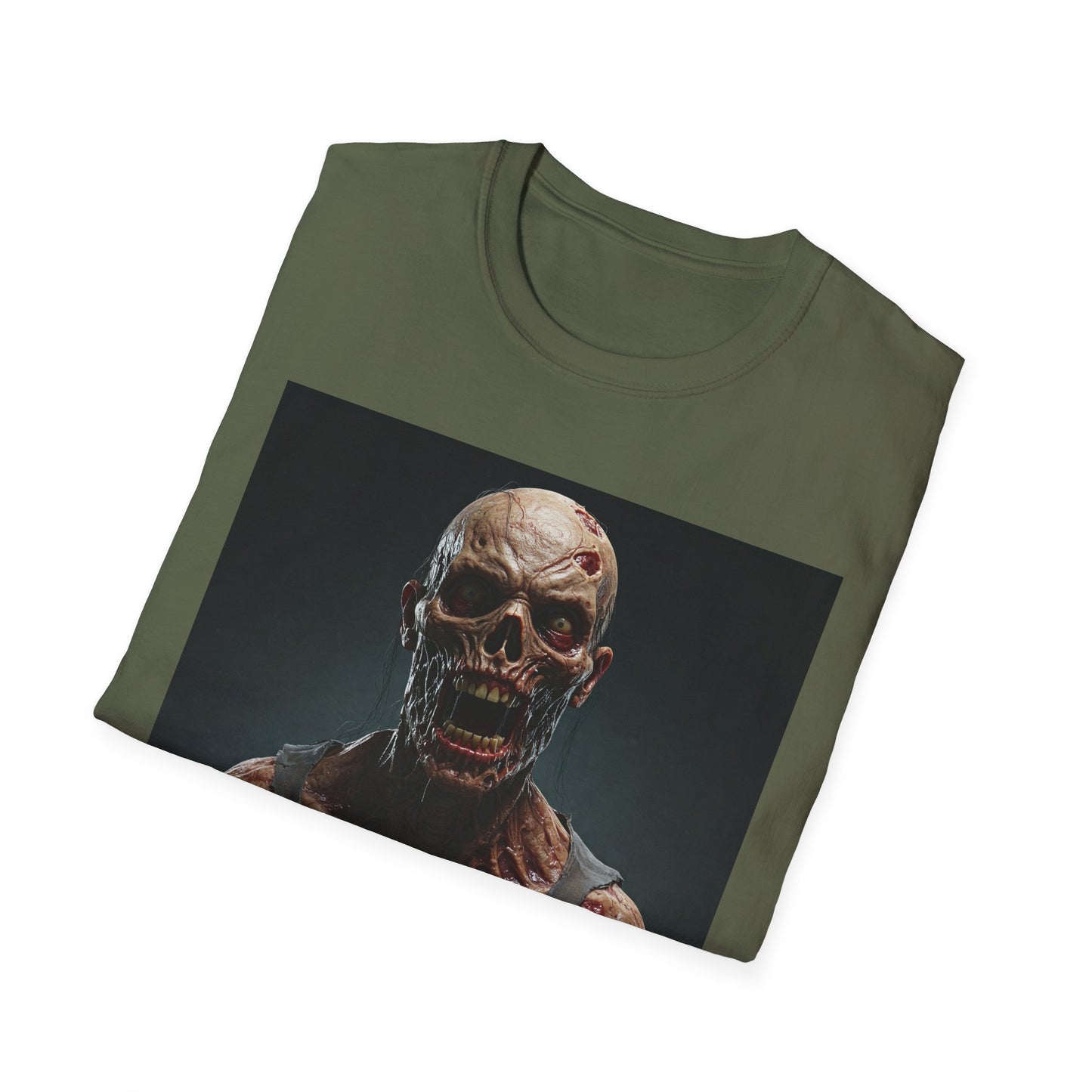 Apocalyptic Portrait Tee, bold, decaying zombie graphic