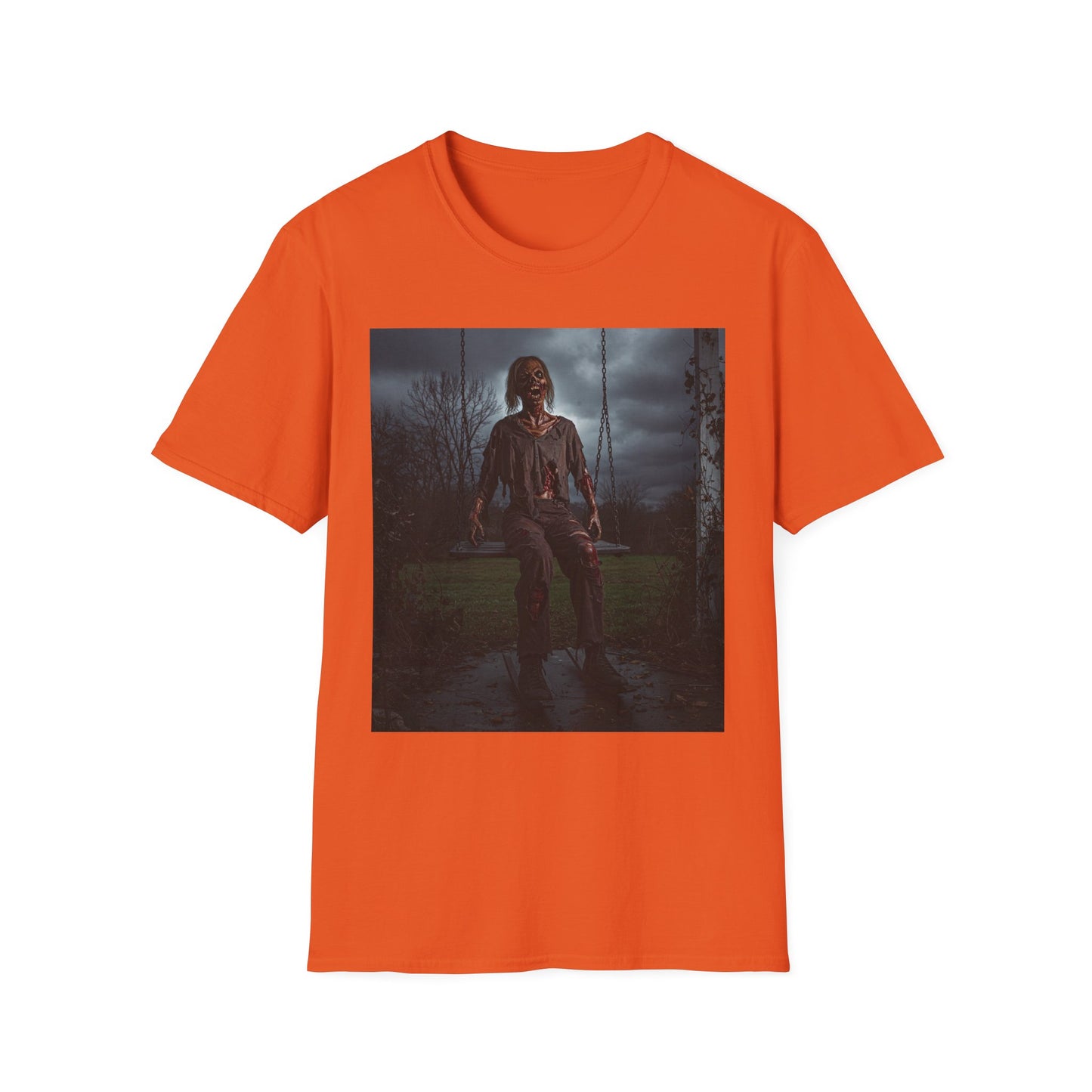 Apocalyptic Portrait Tee, bold, decaying zombie graphic