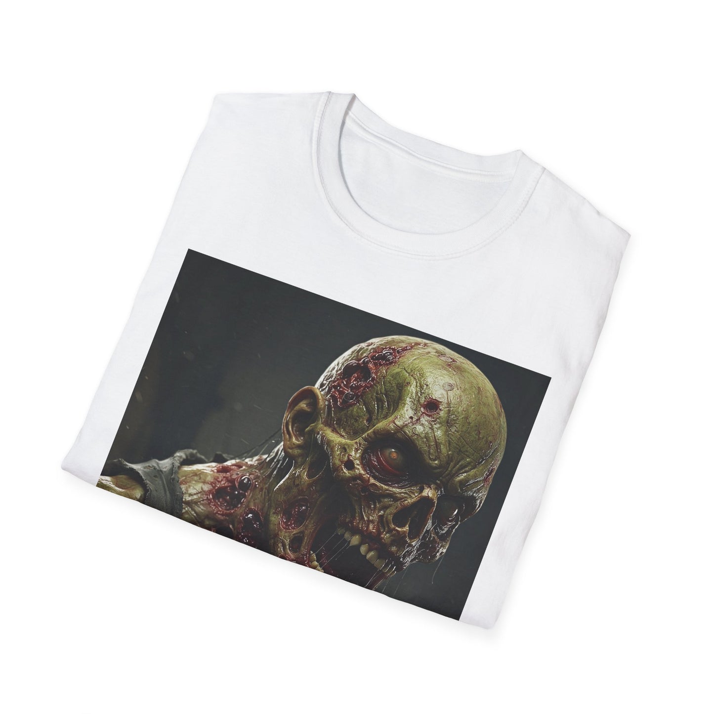 Apocalyptic Portrait Tee, bold, decaying zombie graphic