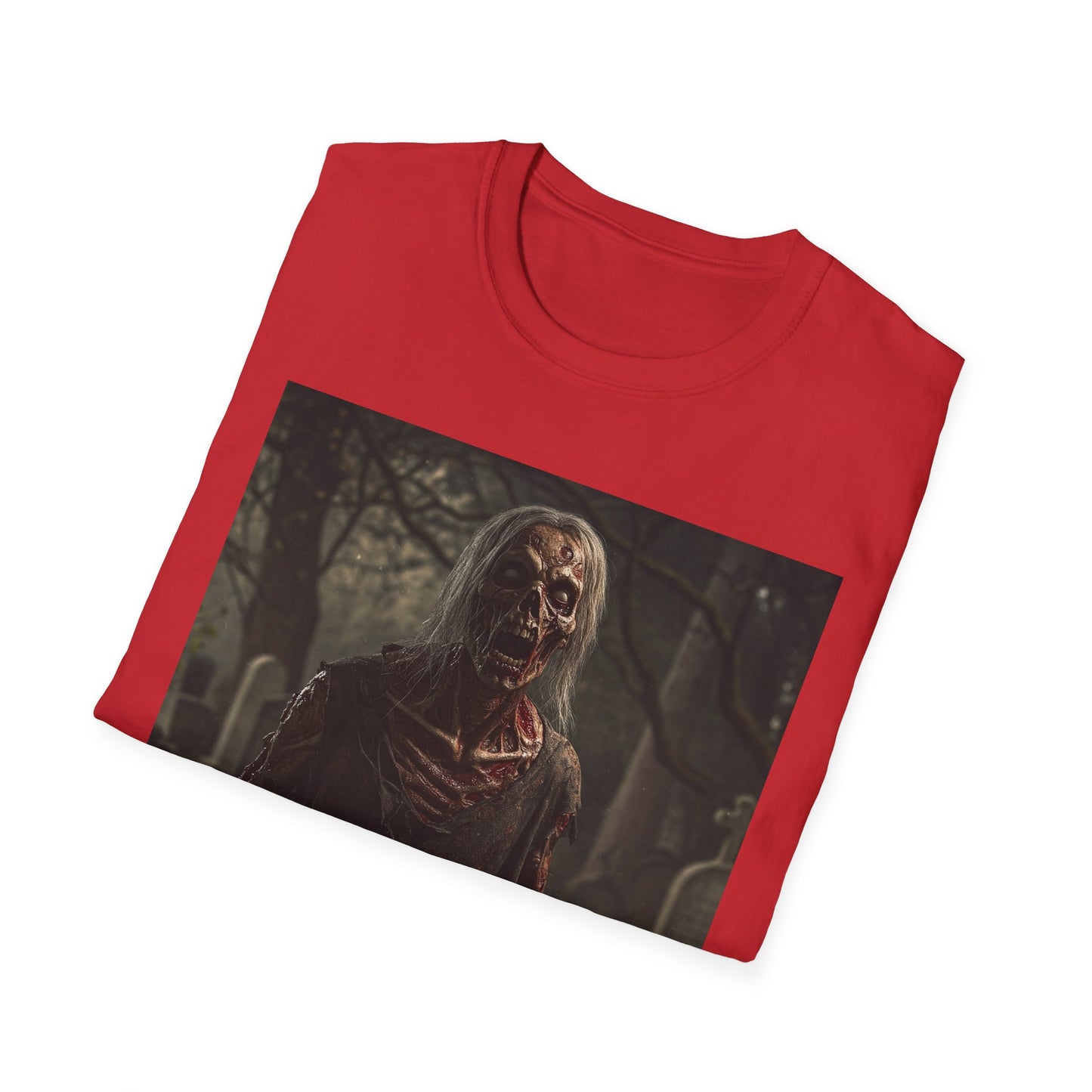 Zombie Horror Apocalyptic Portrait Tee, bold, decaying zombie graphic