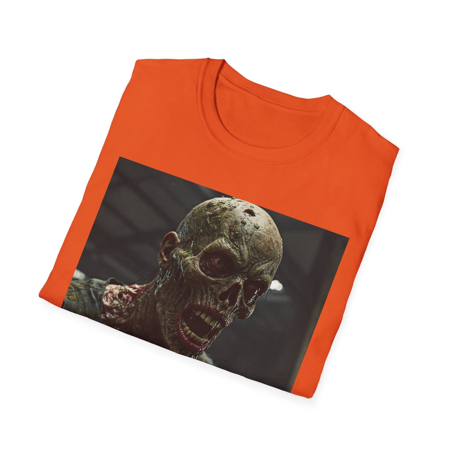 Apocalyptic Portrait Tee, bold, decaying zombie graphic