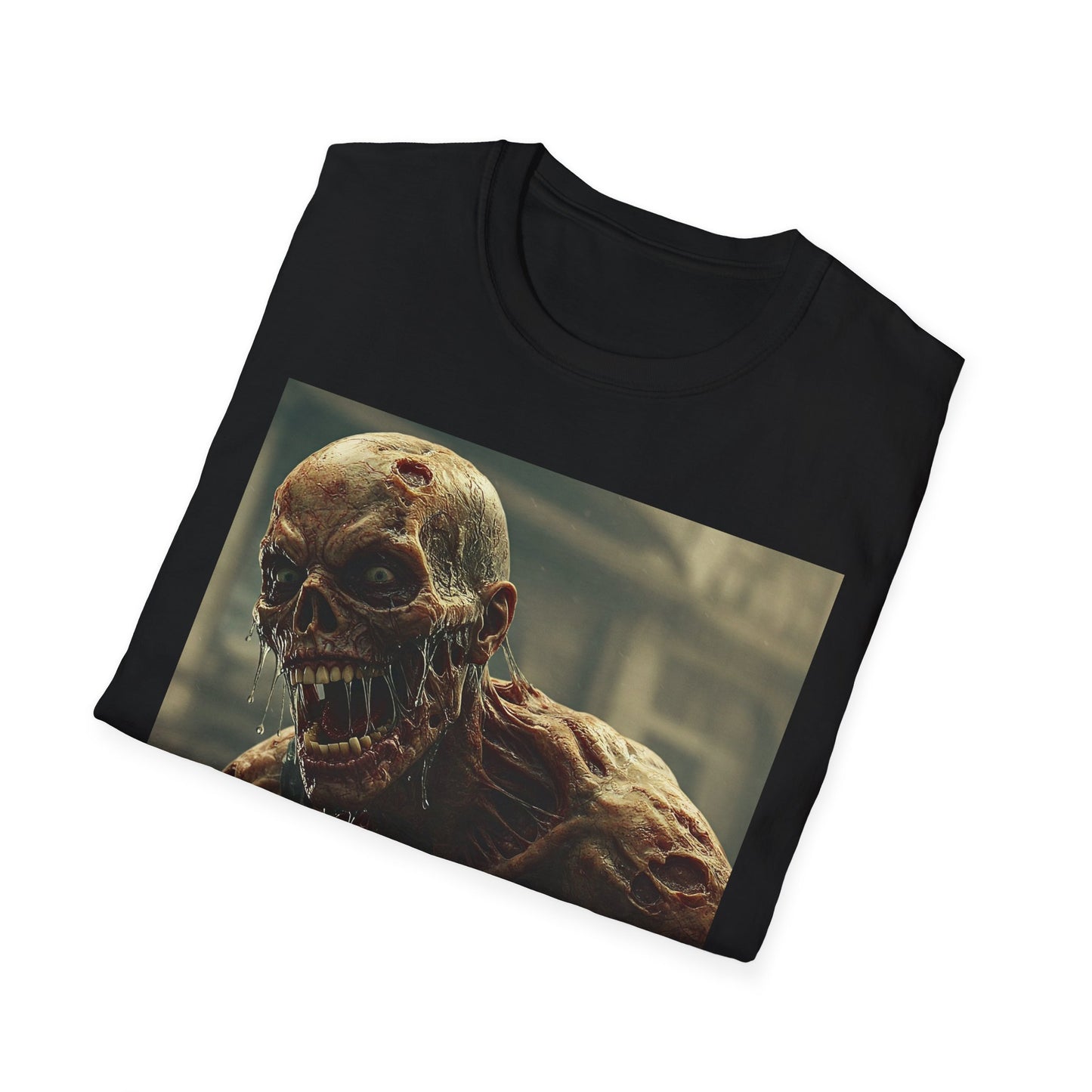 Unisex Softstyle Zombie Graphic T-Shirt - Spooky Halloween Tee