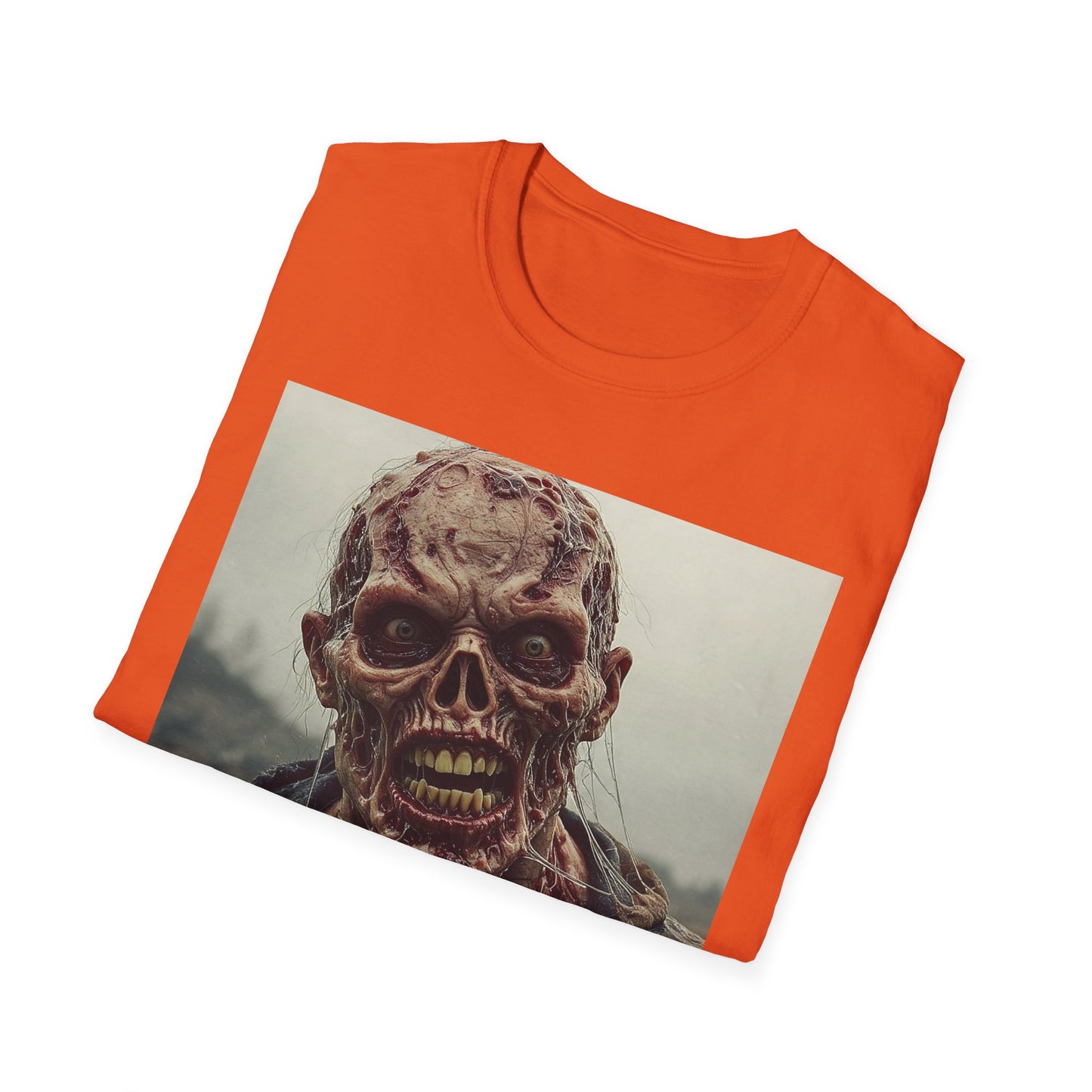 Apocalyptic Portrait Tee, bold, decaying zombie graphic