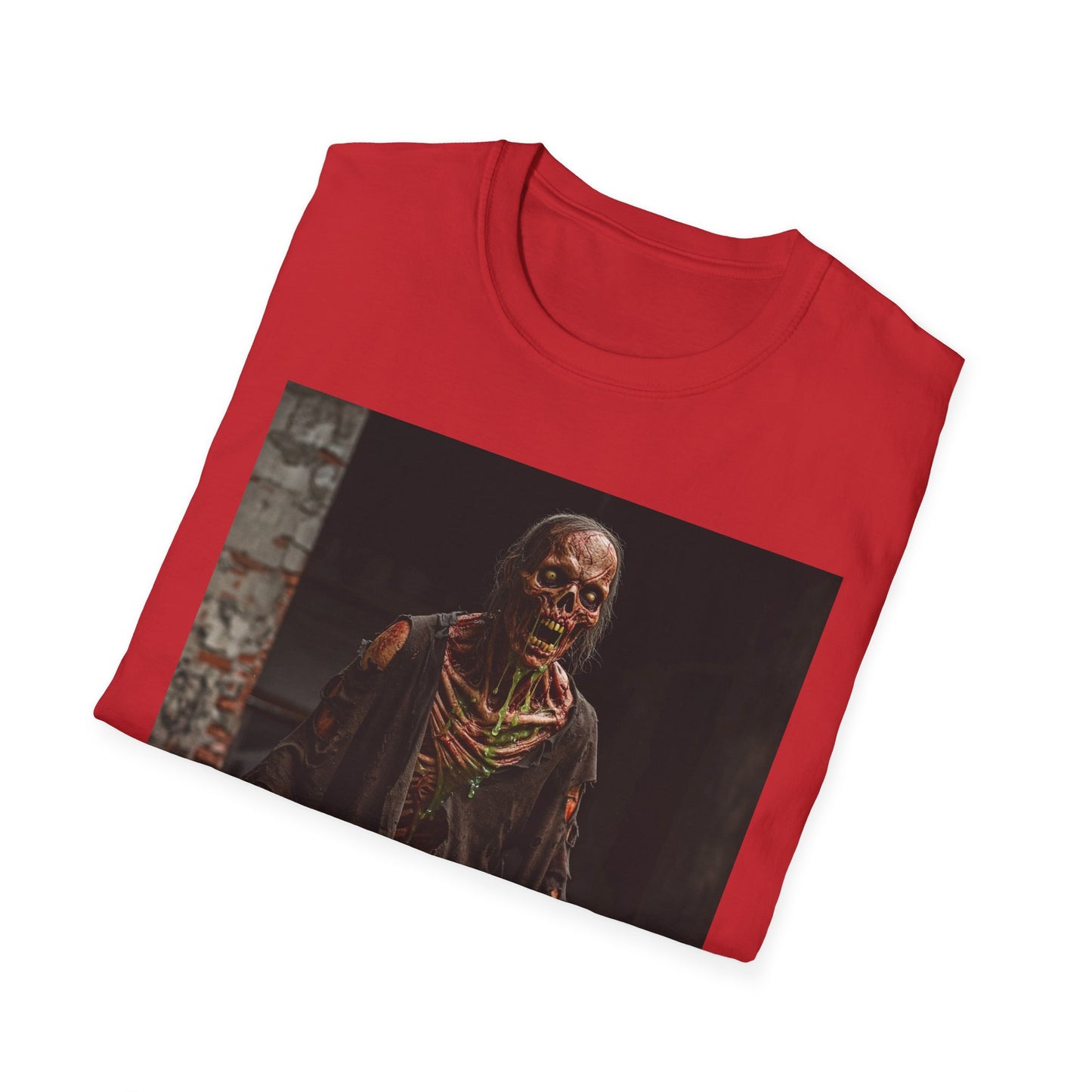 Apocalyptic Portrait Tee, bold, decaying zombie graphic