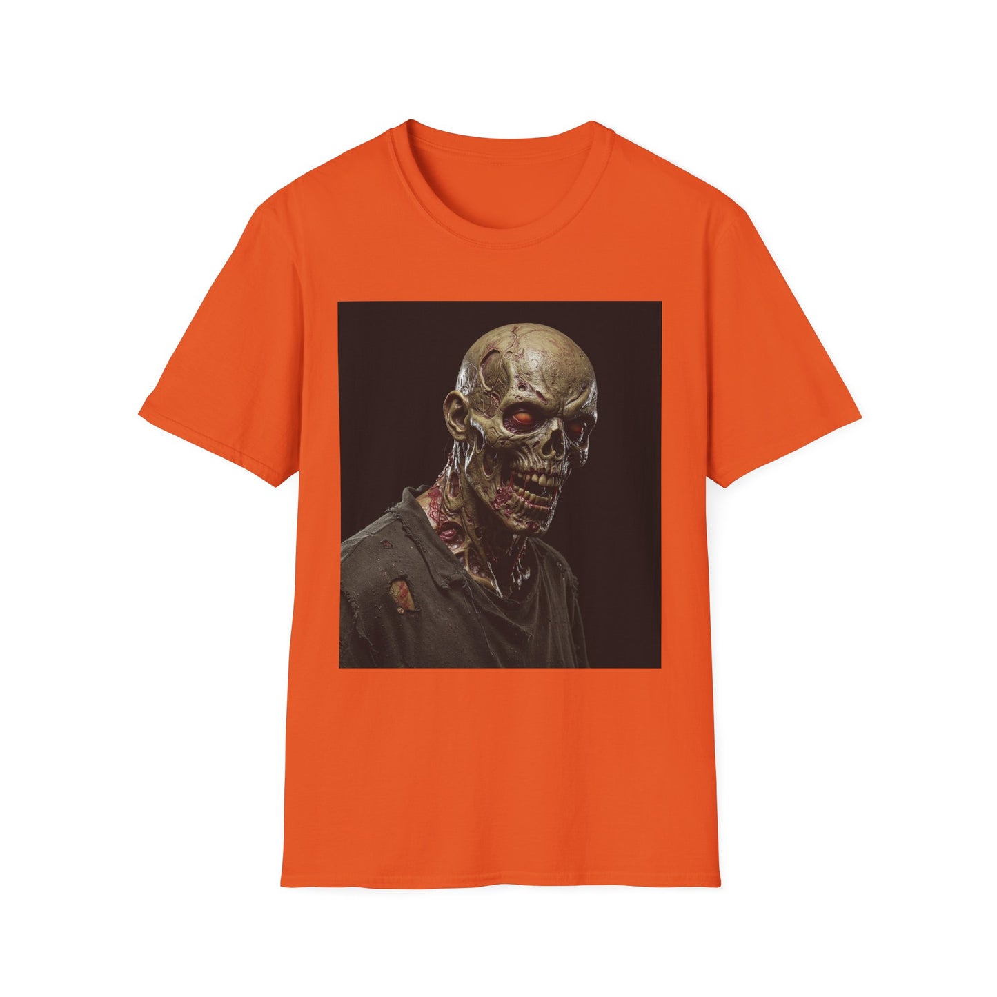 Apocalyptic Portrait Tee, bold, decaying zombie graphic