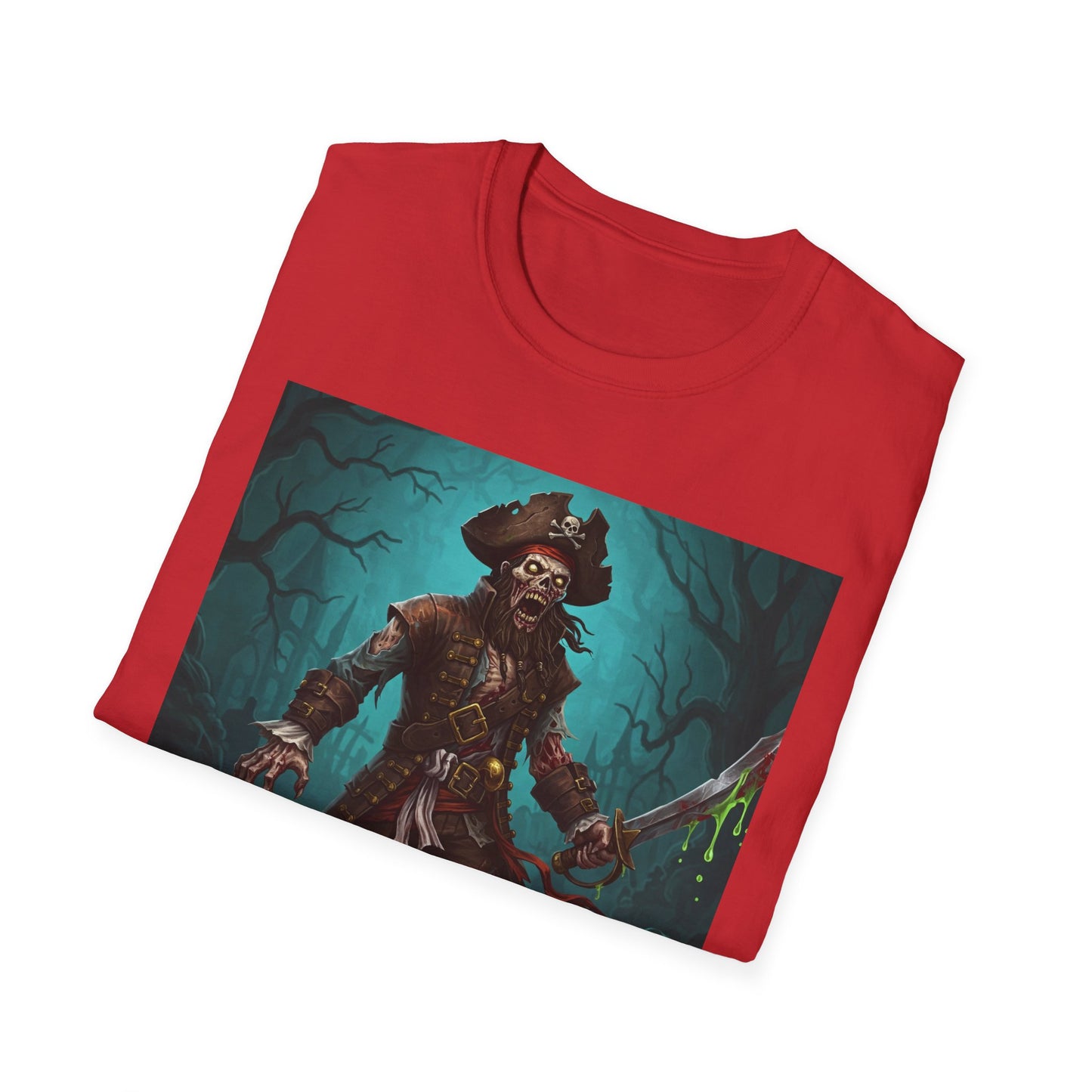 Pirate Apocalyptic Portrait Tee, bold, decaying zombie graphic