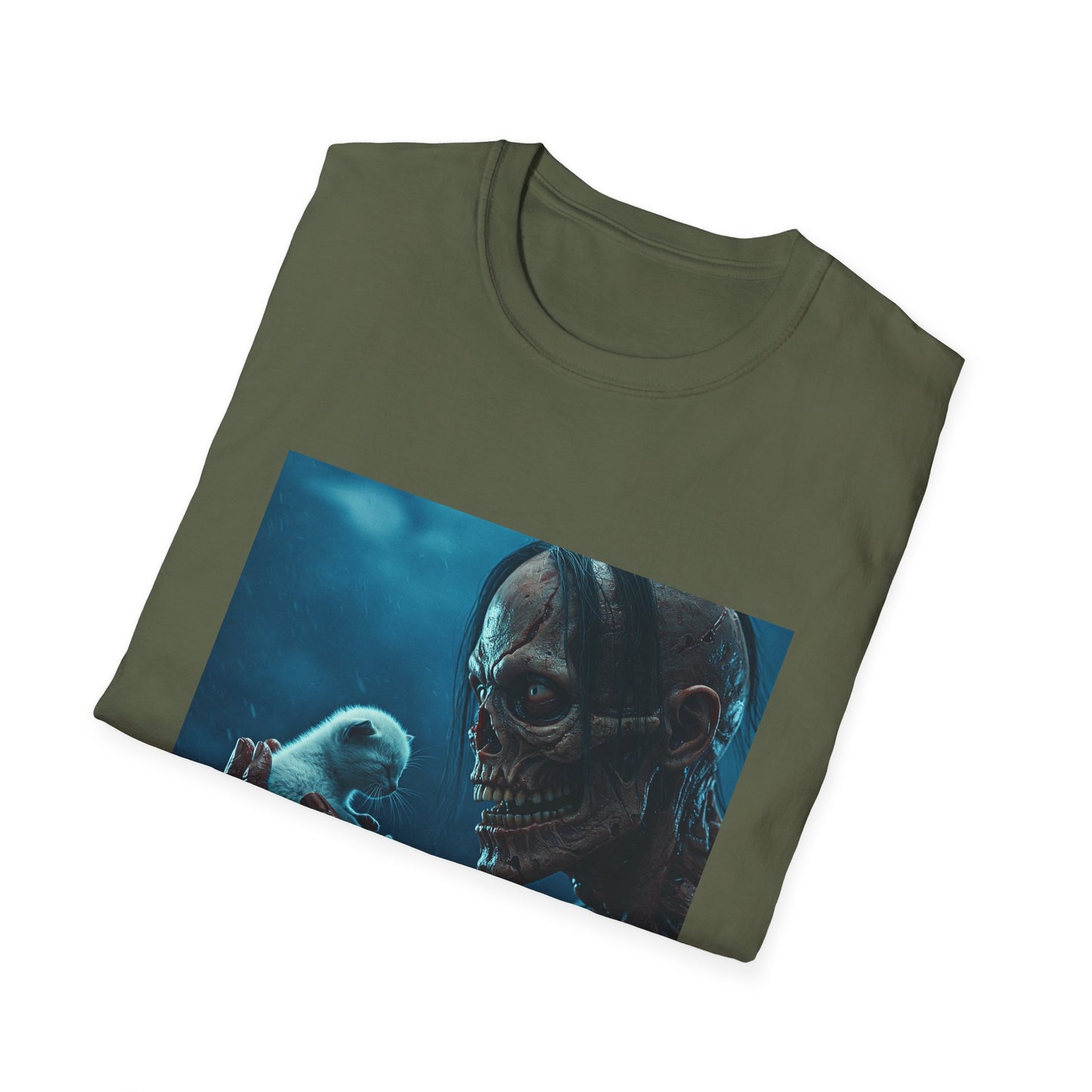 Apocalyptic Portrait Tee, bold, decaying zombie graphic