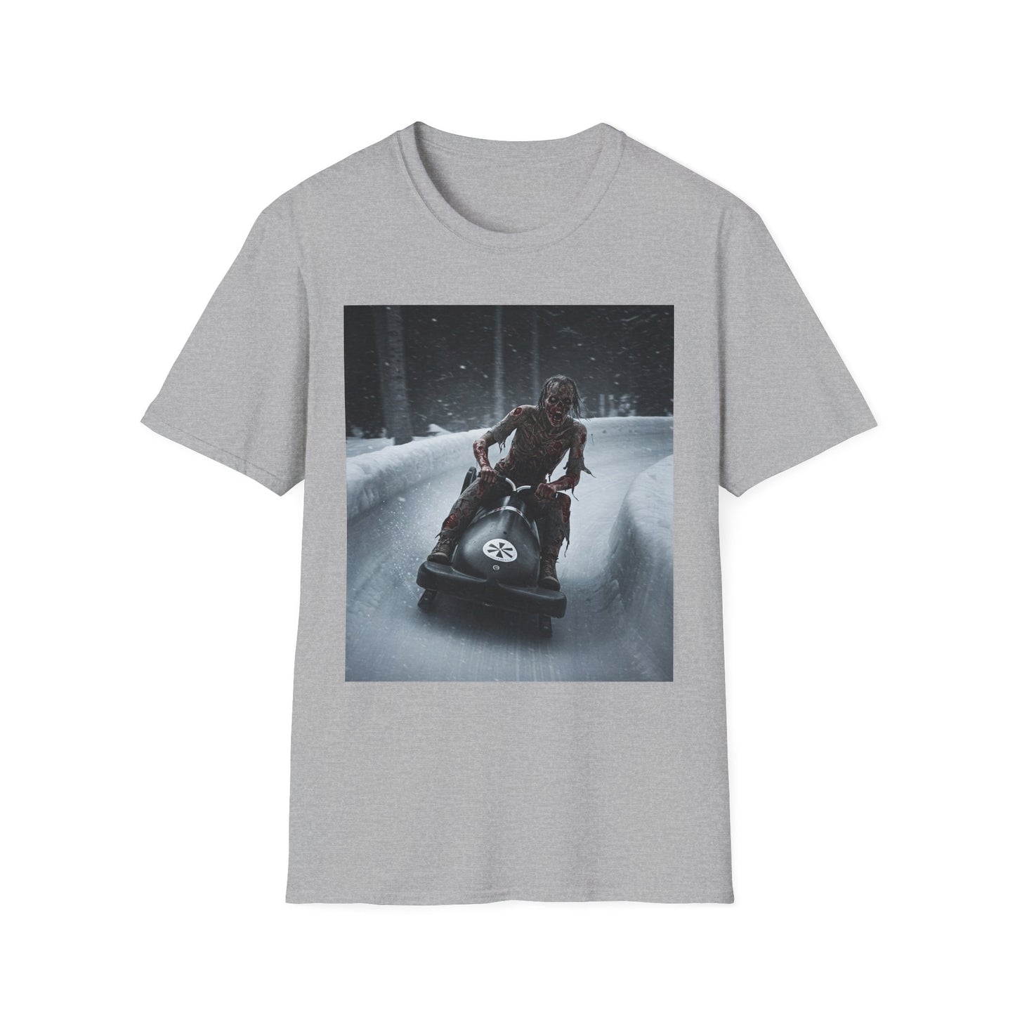 Winter Adventure Unisex Softstyle T-Shirt - Snowmobiling Graphic Tee