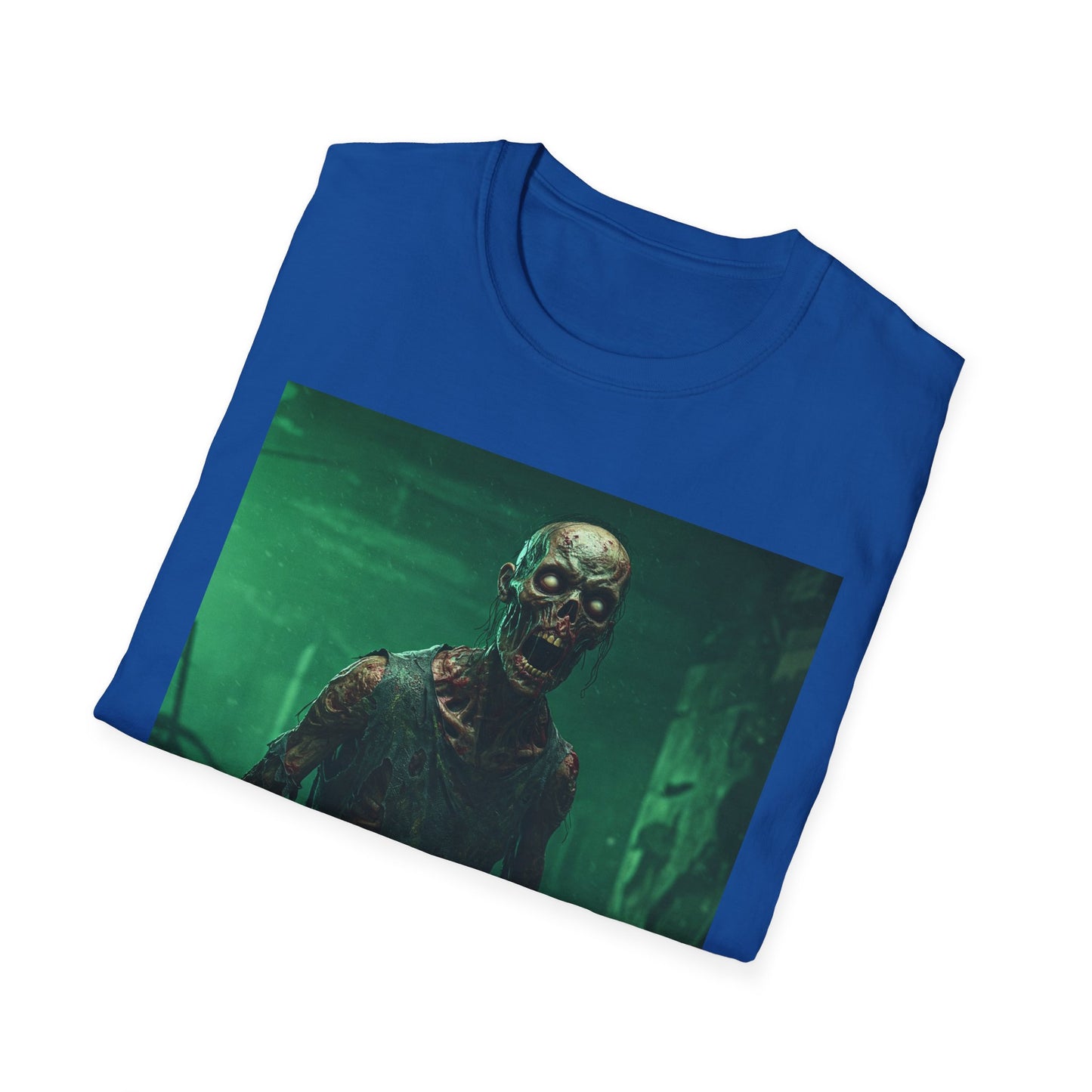 Apocalyptic Portrait Tee, bold, decaying zombie graphic