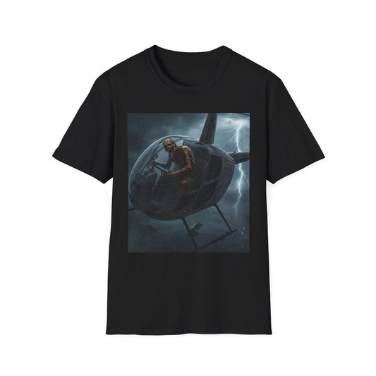 Stormy Helicopter Adventure Unisex Softstyle T-Shirt