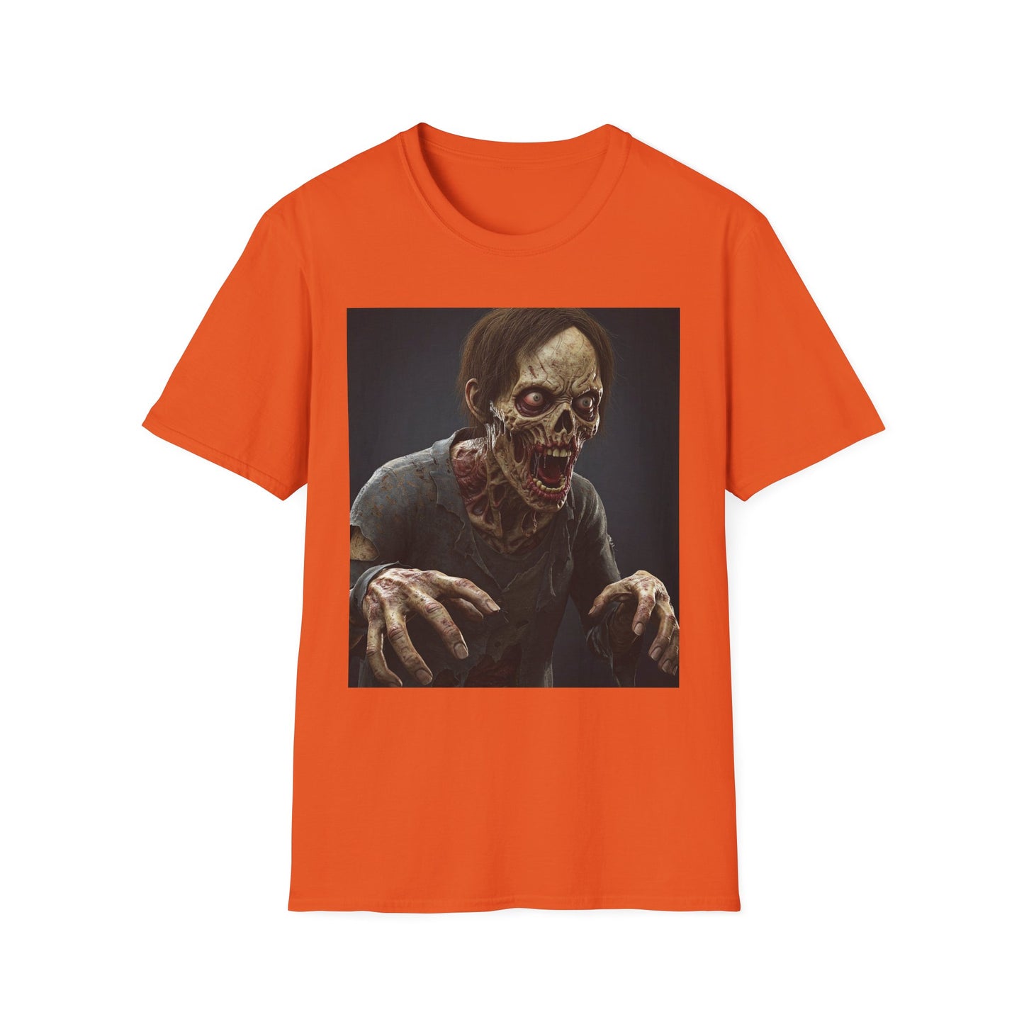 Apocalyptic Portrait Tee, bold, decaying zombie graphic