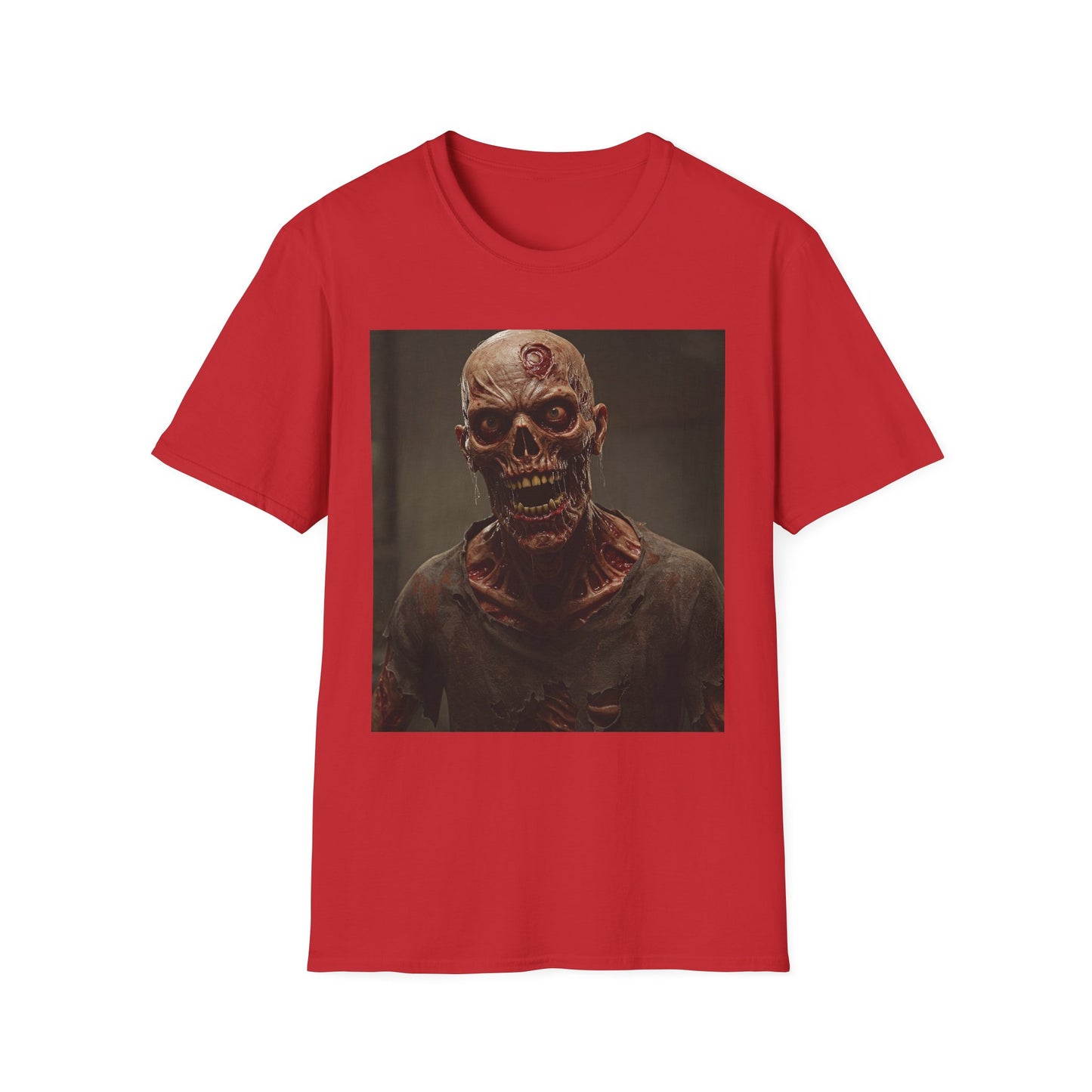 Apocalyptic Portrait Tee, bold, decaying zombie graphic