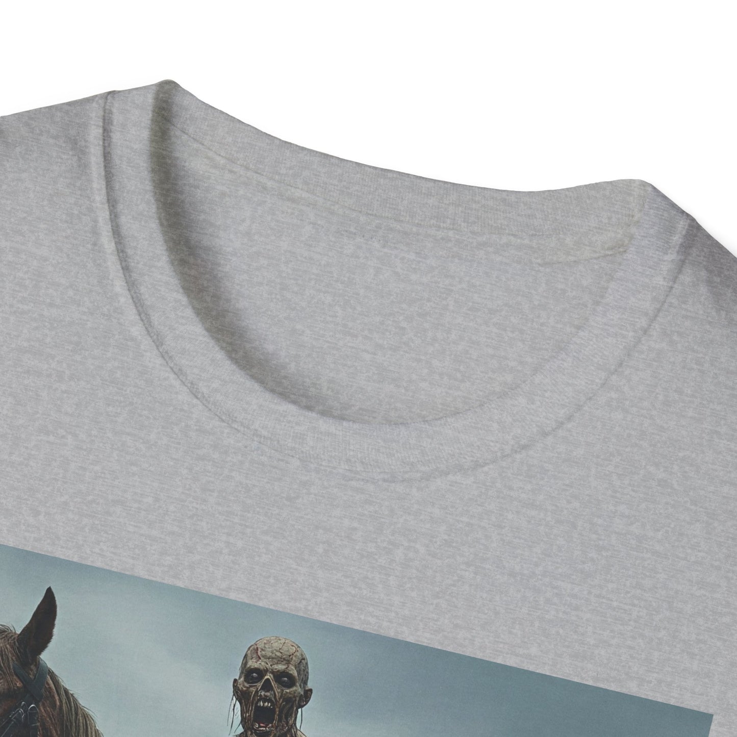 Apocalyptic Portrait Tee, bold, decaying zombie graphic