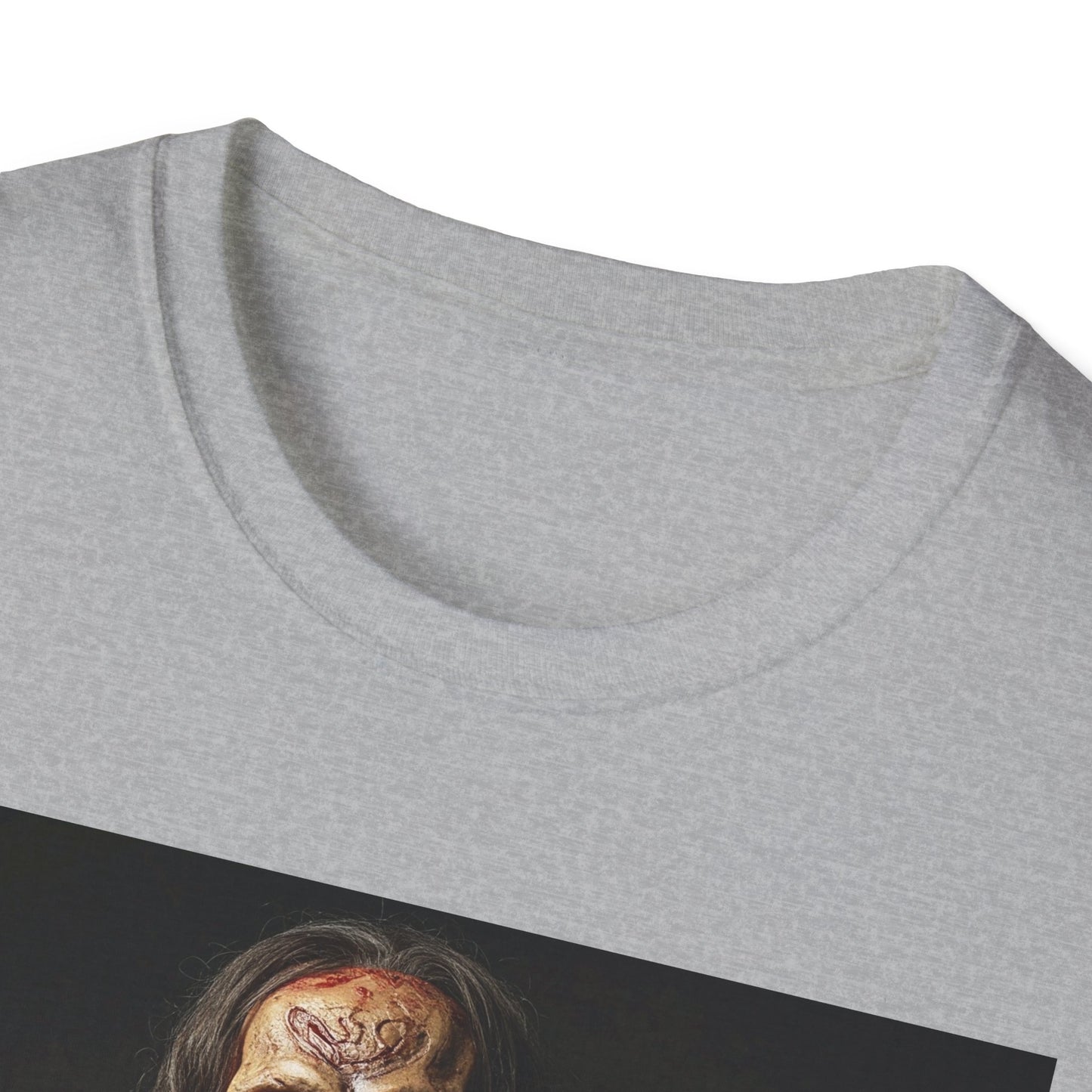 Apocalyptic Portrait Tee, bold, decaying zombie graphic