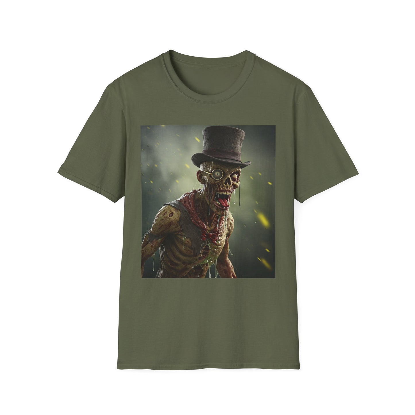 Apocalyptic Portrait Tee, bold, decaying zombie graphic