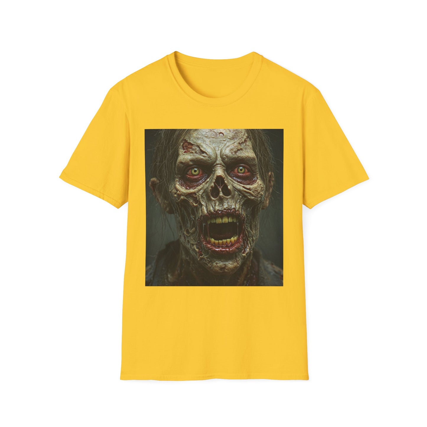 Apocalyptic Portrait Tee, bold, decaying zombie graphic