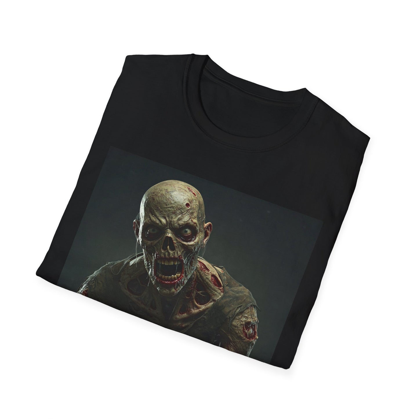 Apocalyptic Portrait Tee, bold, decaying zombie graphic