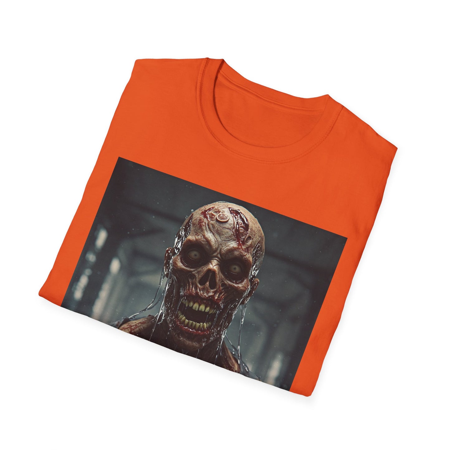 Apocalyptic Portrait Tee, bold, decaying zombie graphic