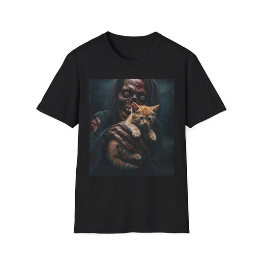 Apocalyptic Portrait Tee, bold, decaying zombie graphic