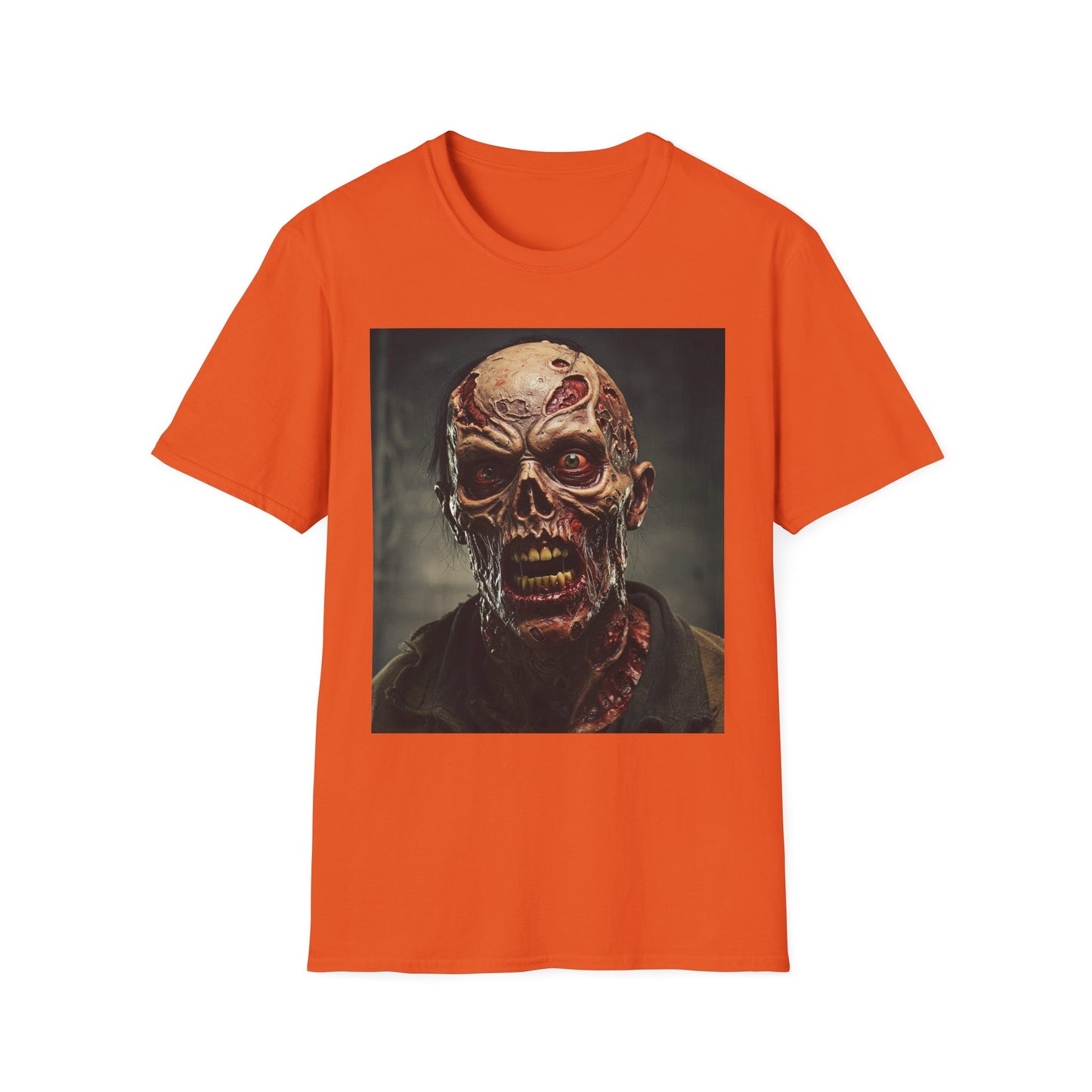 Apocalyptic Portrait Tee, bold, decaying zombie graphic