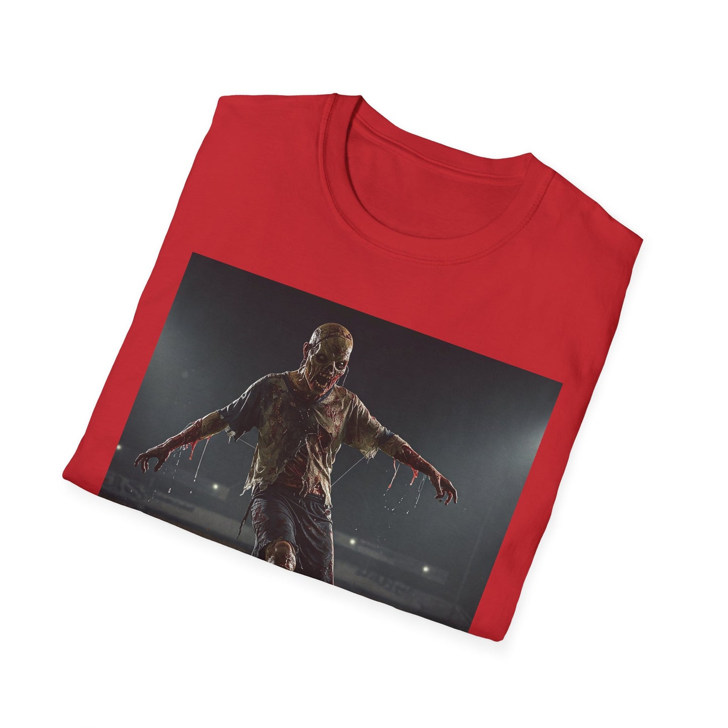 Zombie Soccer Unisex Softstyle T-Shirt - Perfect for Halloween and Sports Lovers