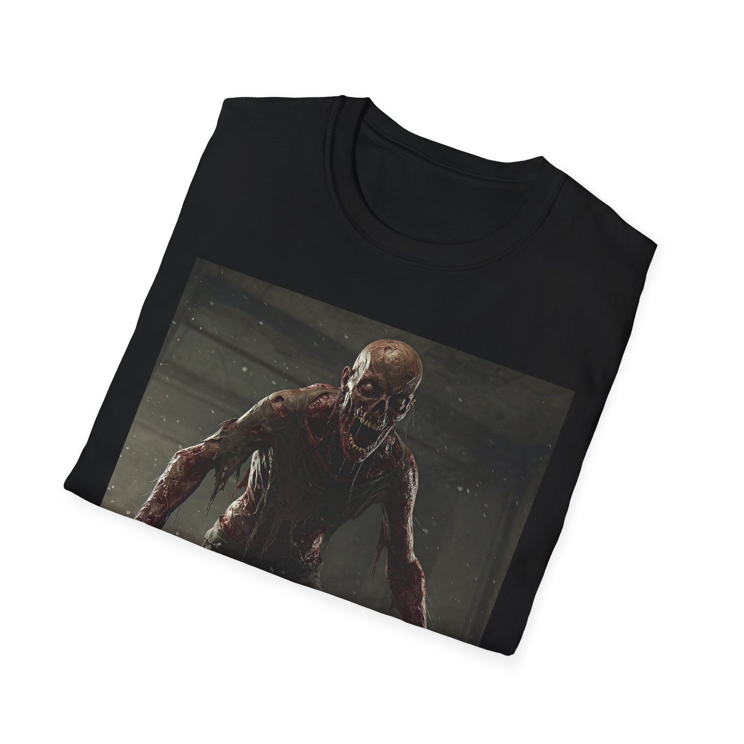 Apocalyptic Portrait Tee, bold, decaying zombie graphic