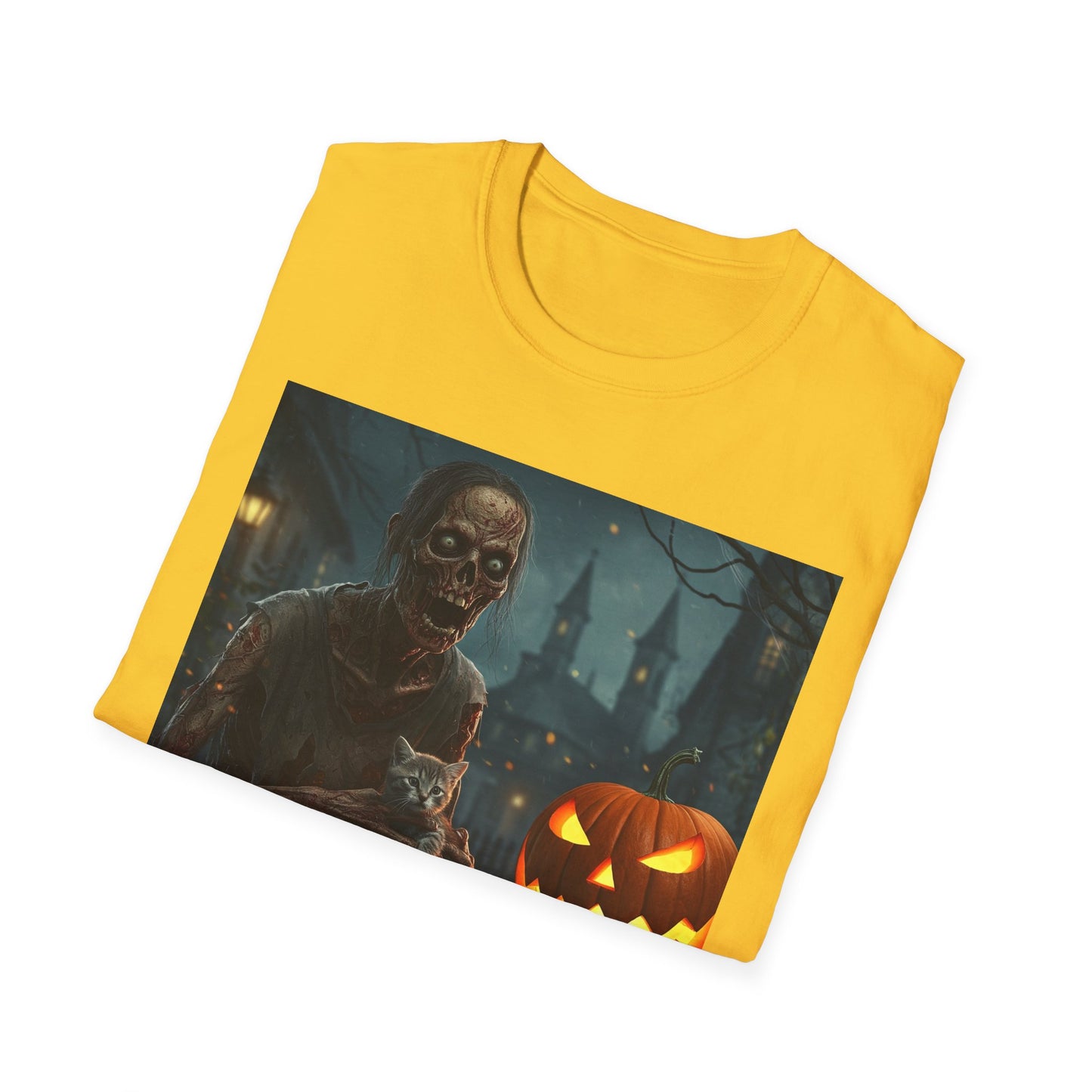 Apocalyptic Portrait Tee, bold, decaying zombie graphic