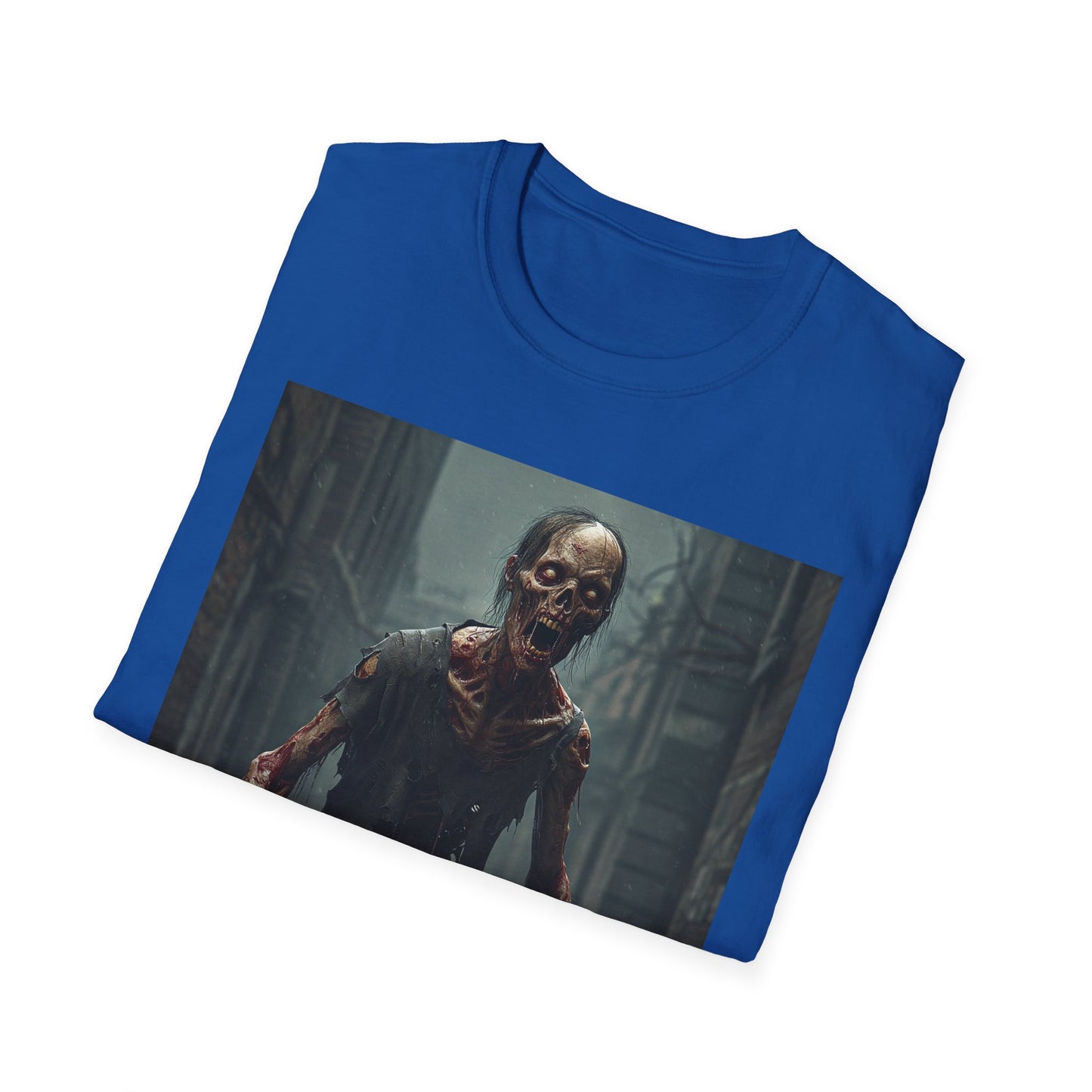 Apocalyptic Portrait Tee, bold, decaying zombie graphic