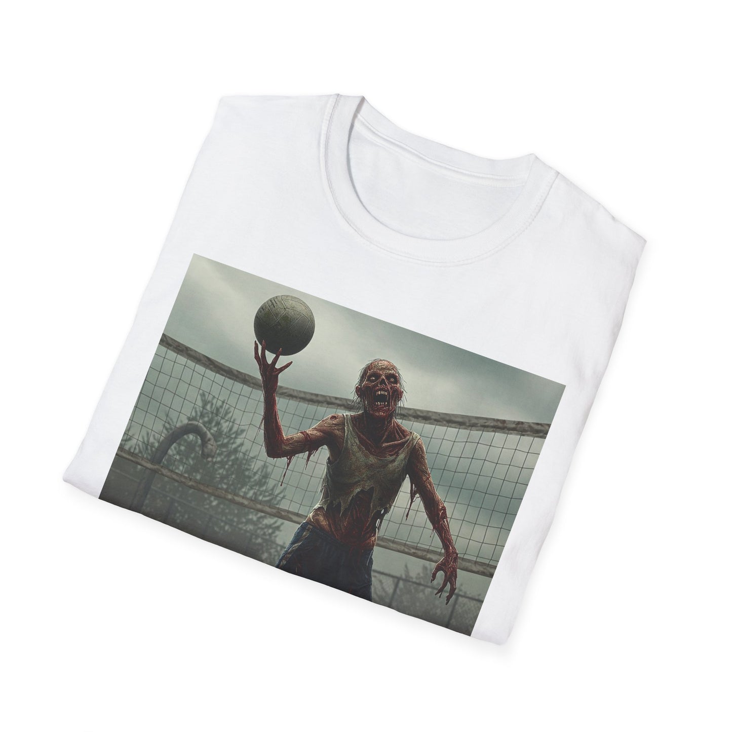 Zombie Basketball Unisex Softstyle T-Shirt | Horror Graphic Tee