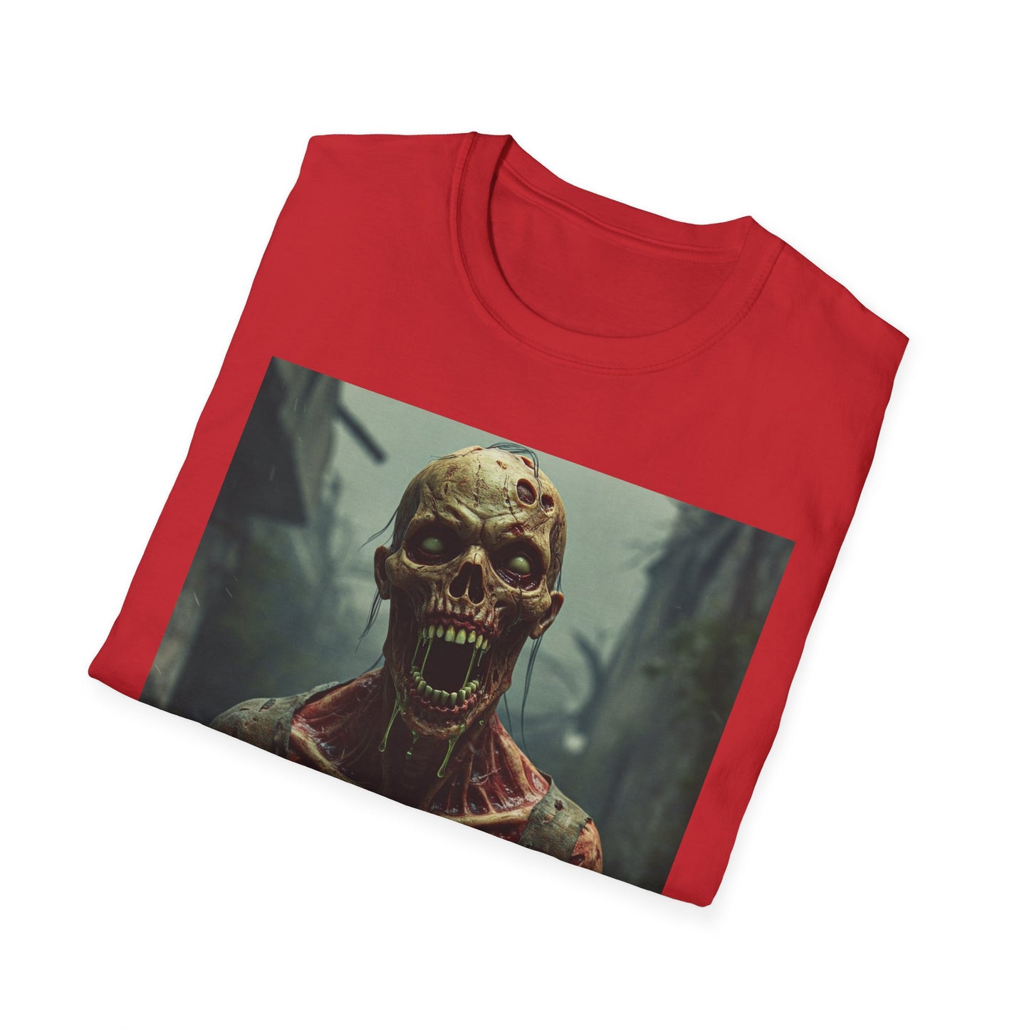 Apocalyptic Portrait Tee, bold, decaying zombie graphic