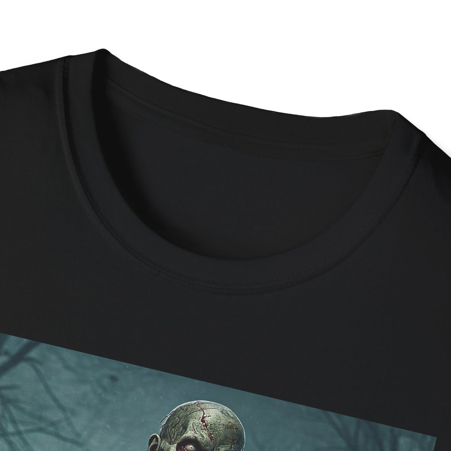 Apocalyptic Portrait Tee, bold, decaying zombie graphic