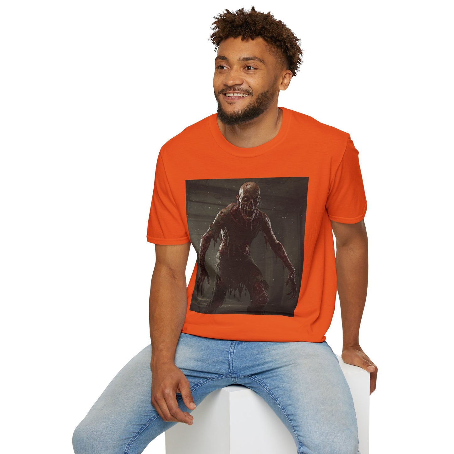 Apocalyptic Portrait Tee, bold, decaying zombie graphic