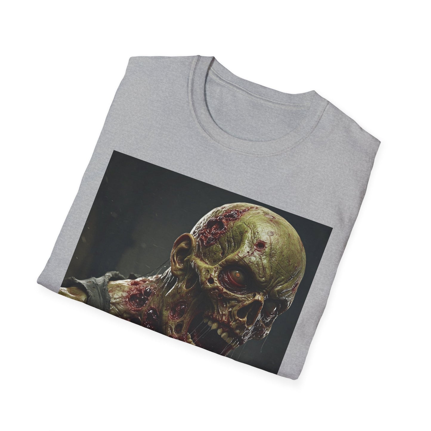 Apocalyptic Portrait Tee, bold, decaying zombie graphic