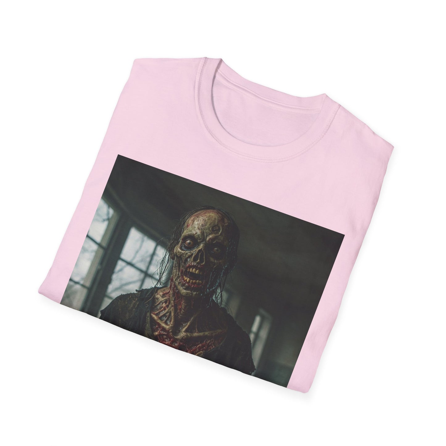 Apocalyptic Portrait Tee, bold, decaying zombie graphic