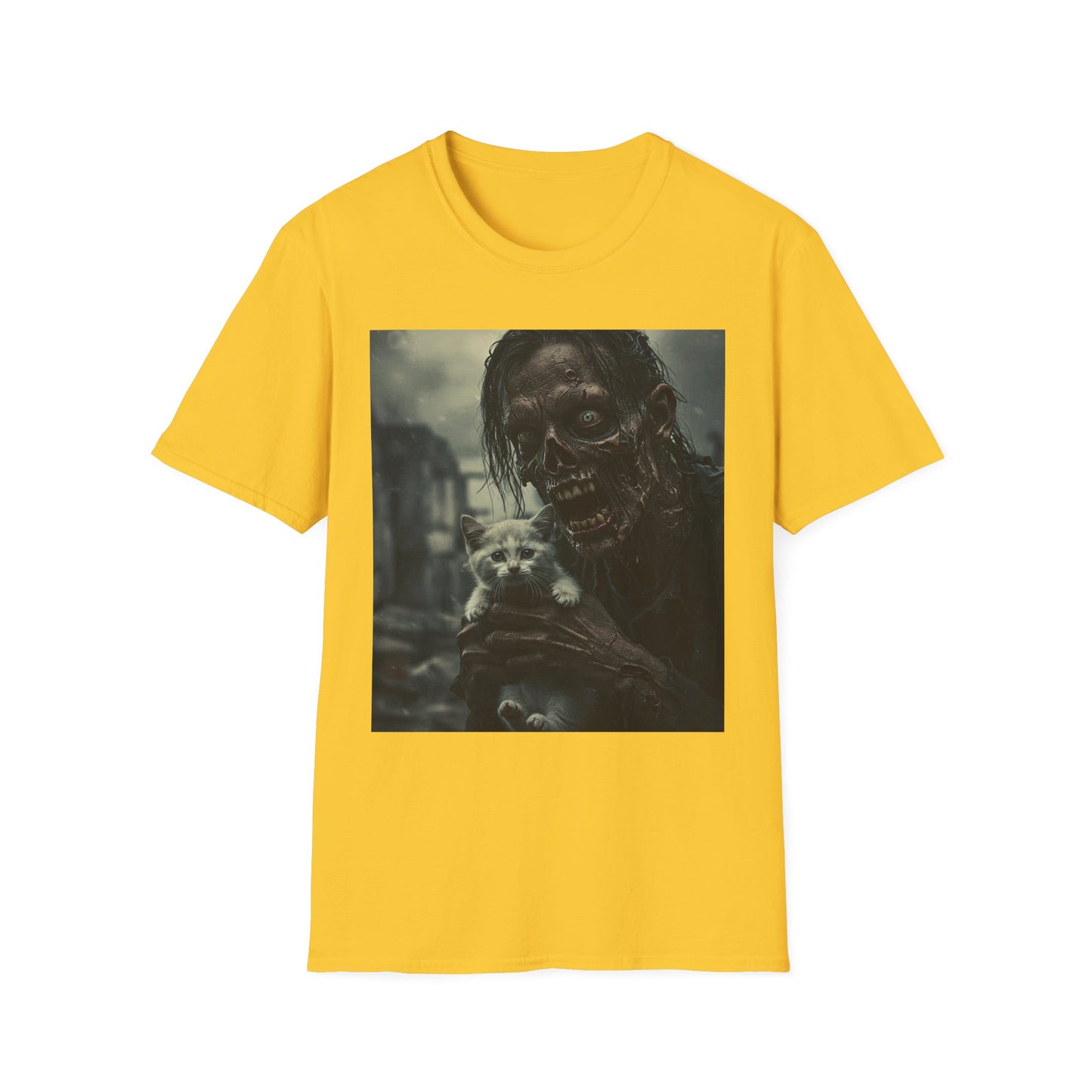 Apocalyptic Portrait Tee, bold, decaying zombie graphic