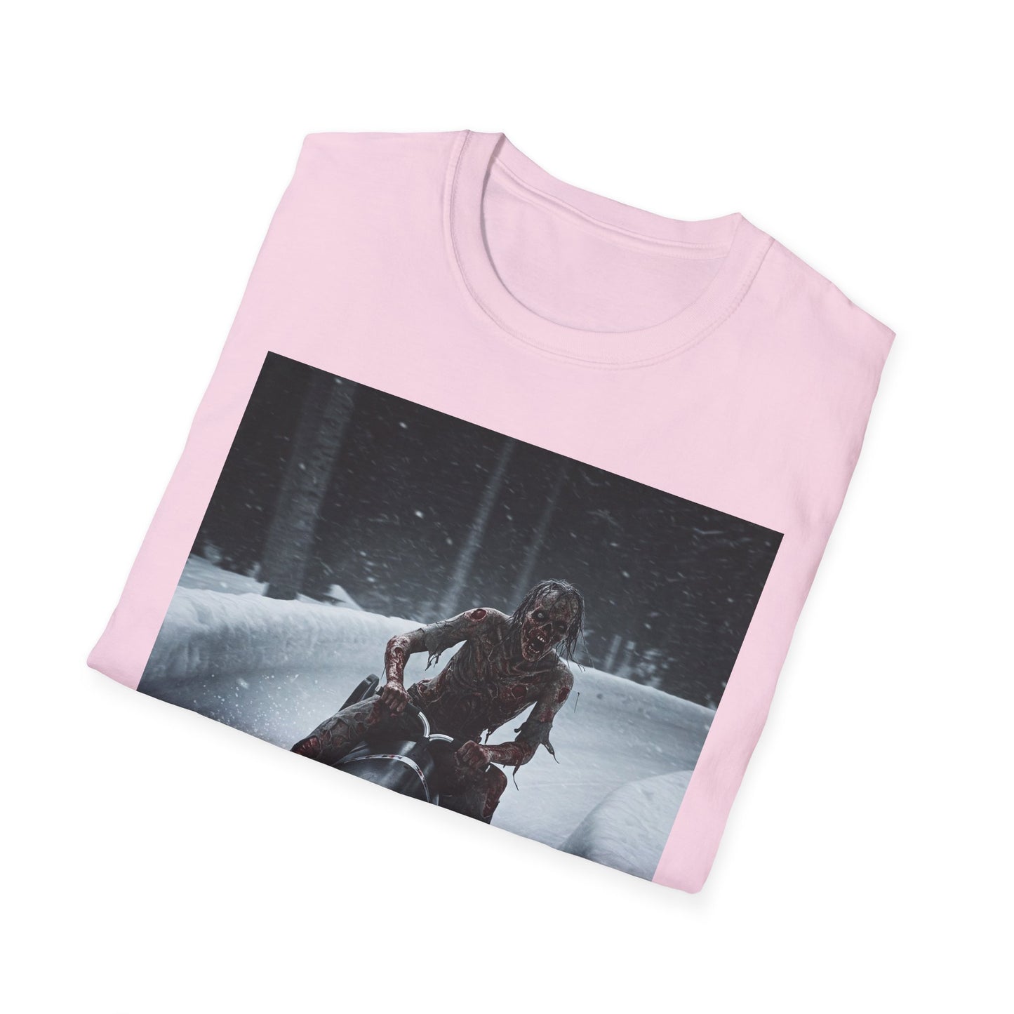 Winter Adventure Unisex Softstyle T-Shirt - Snowmobiling Graphic Tee