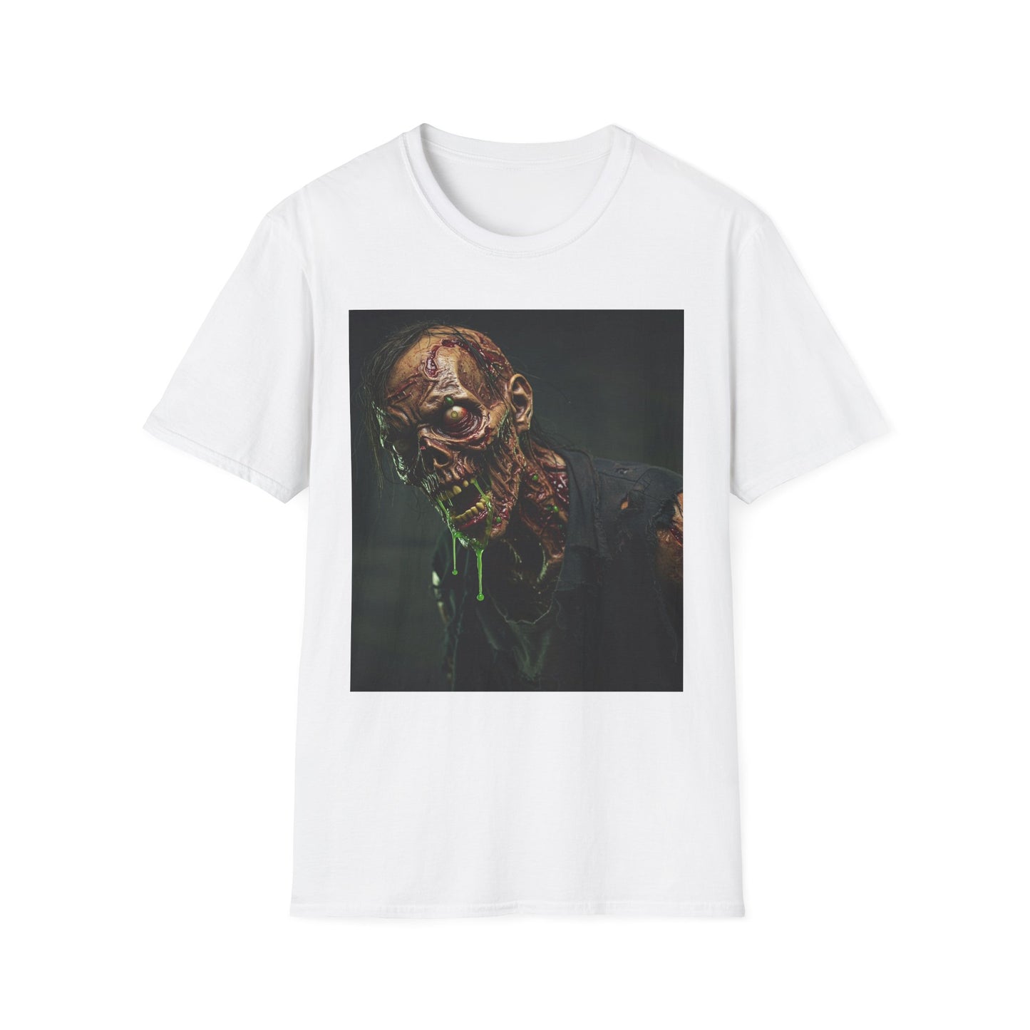 Graphic Zombie Unisex Softstyle T-Shirt - Perfect for Horror Fans and Halloween