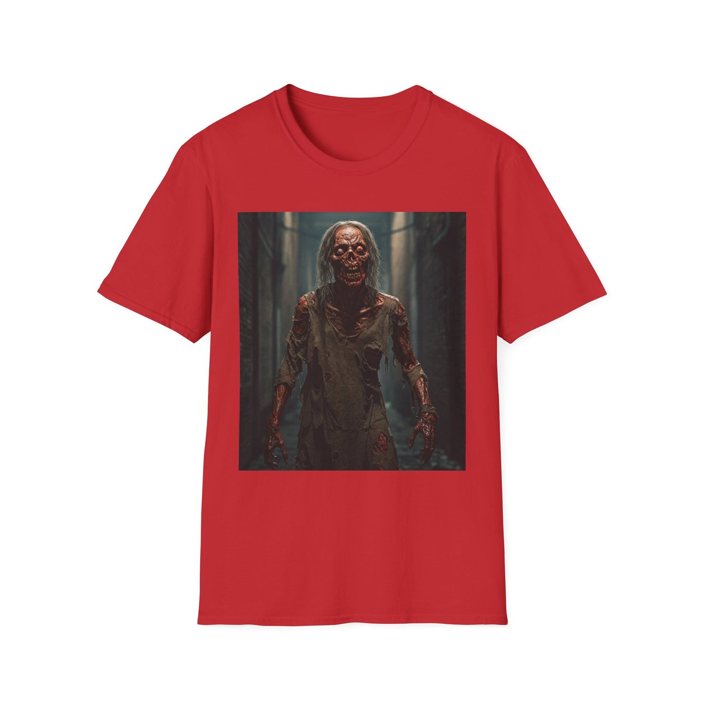 Apocalyptic Portrait Tee, bold, decaying zombie graphic