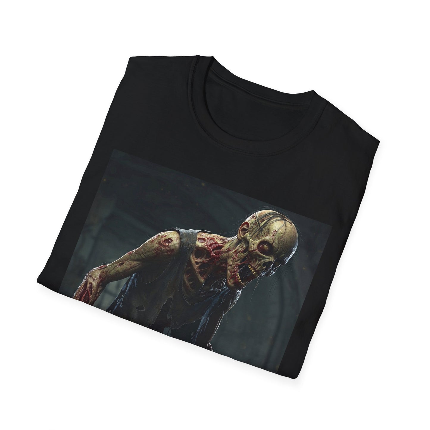 Apocalyptic Portrait Tee, bold, decaying zombie graphic