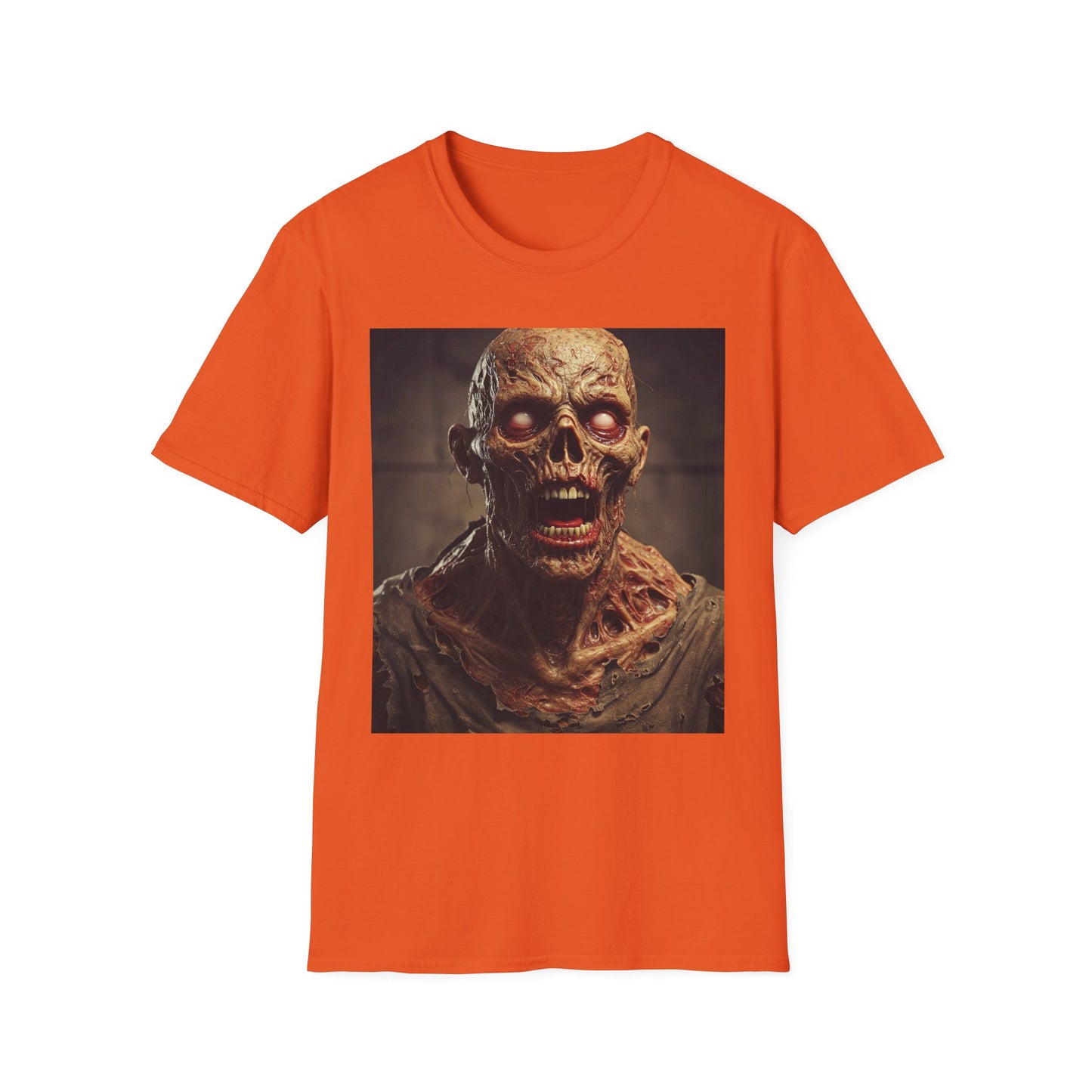 Apocalyptic Portrait Tee, bold, decaying zombie graphic