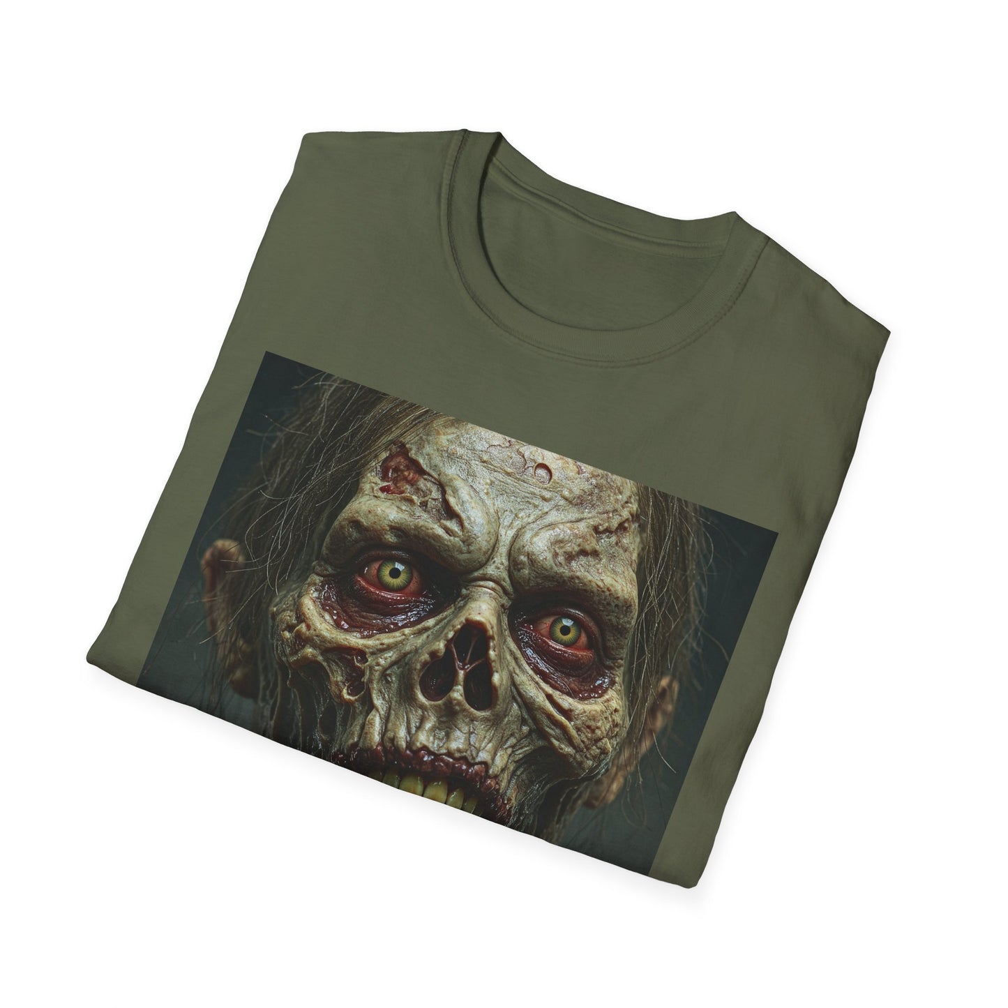 Apocalyptic Portrait Tee, bold, decaying zombie graphic