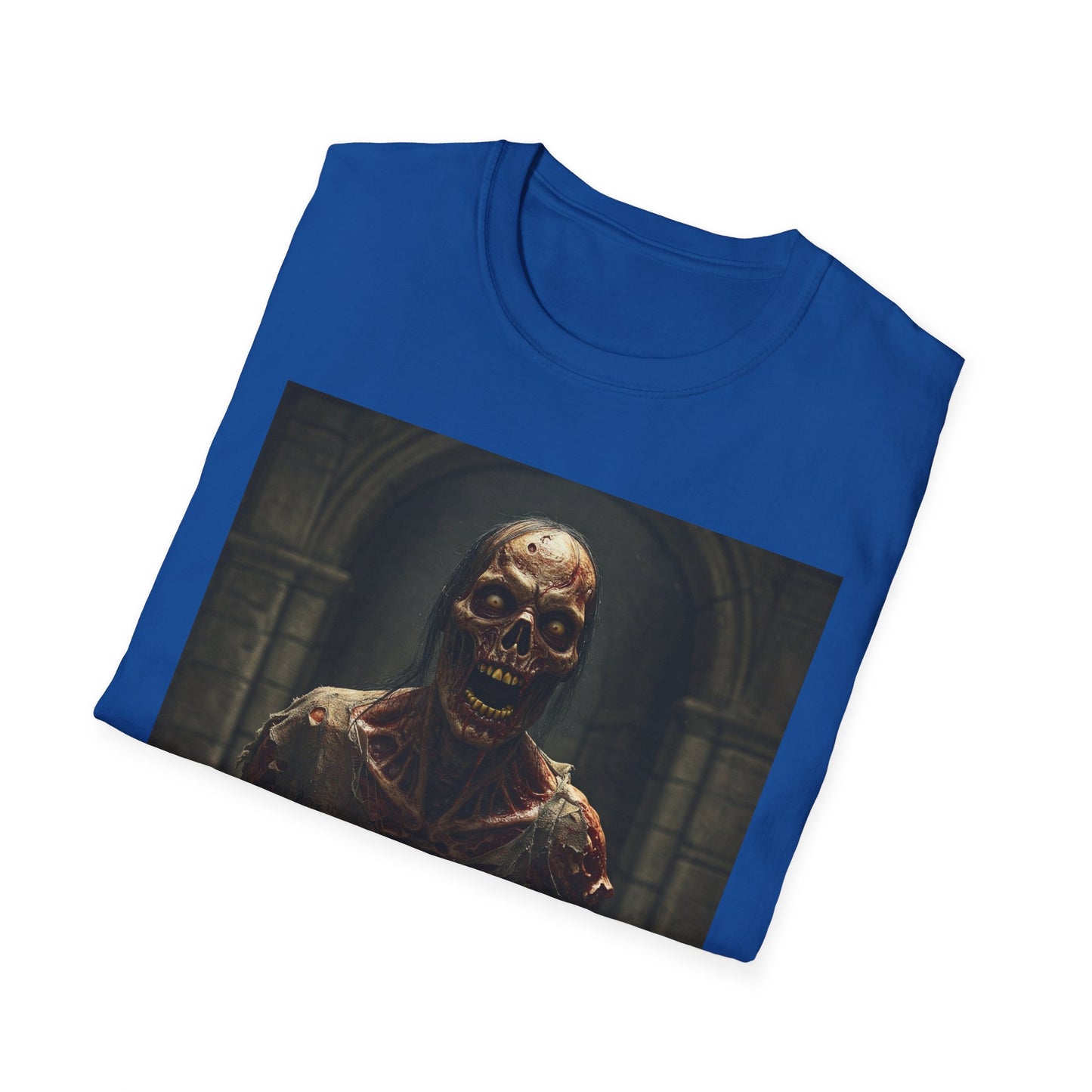 Apocalyptic Portrait Tee, bold, decaying zombie graphic