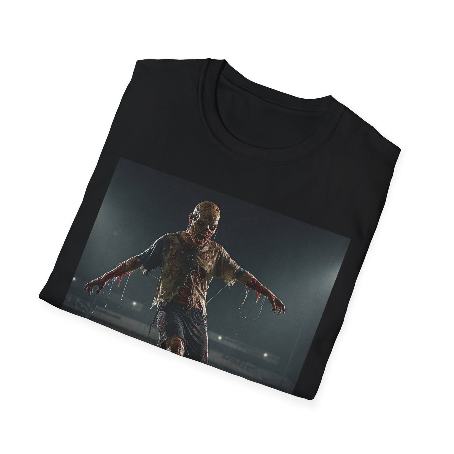 Zombie Soccer Unisex Softstyle T-Shirt - Perfect for Halloween and Sports Lovers