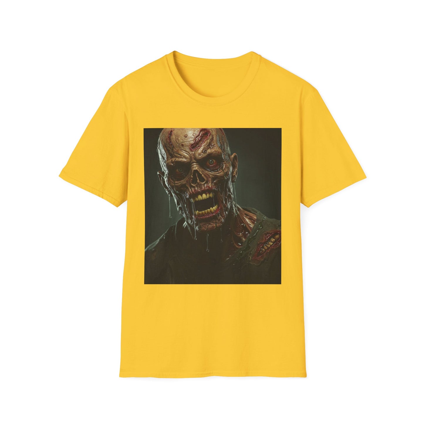 Apocalyptic Portrait Tee, bold, decaying zombie graphic