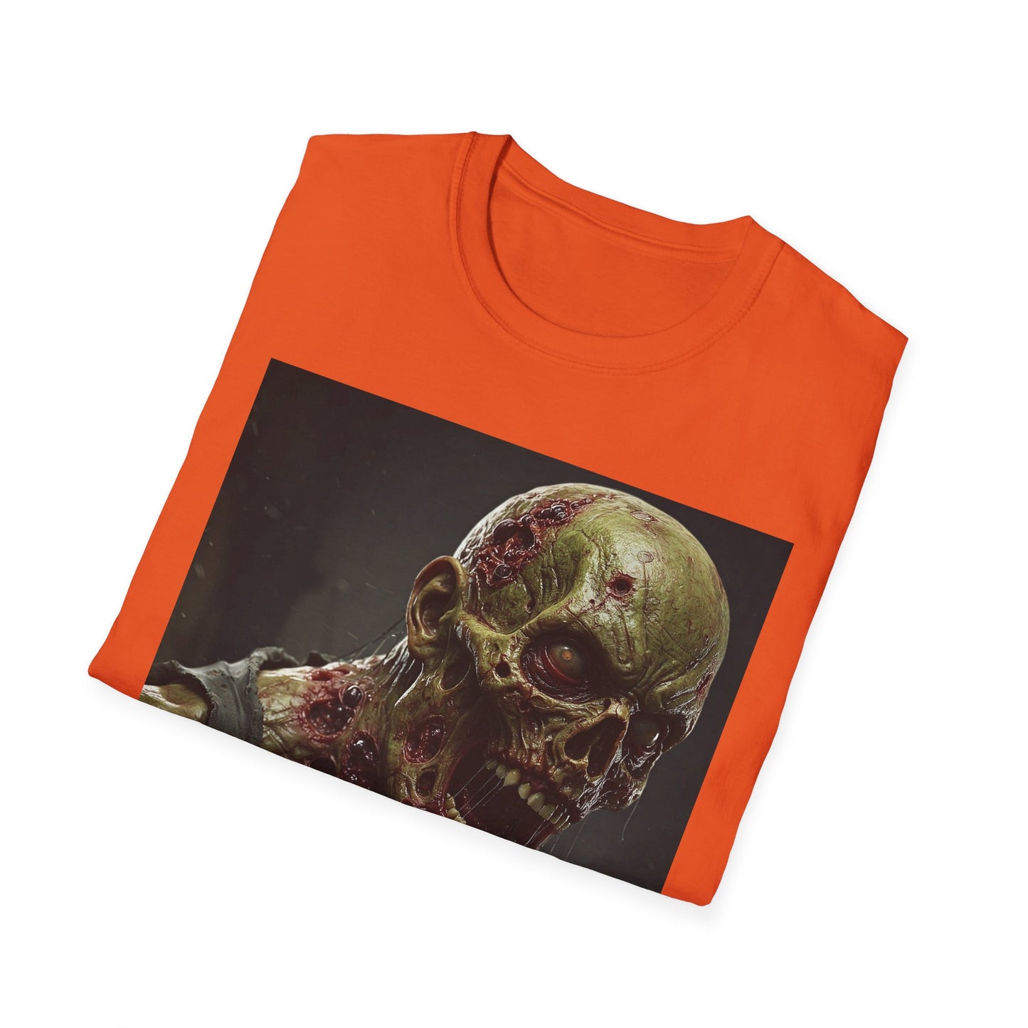 Apocalyptic Portrait Tee, bold, decaying zombie graphic