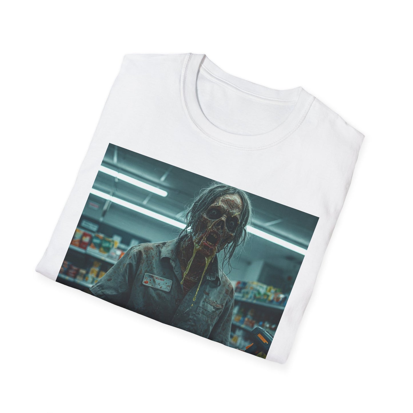 Horror Fan Apocalyptic Portrait Tee, bold, decaying zombie graphic