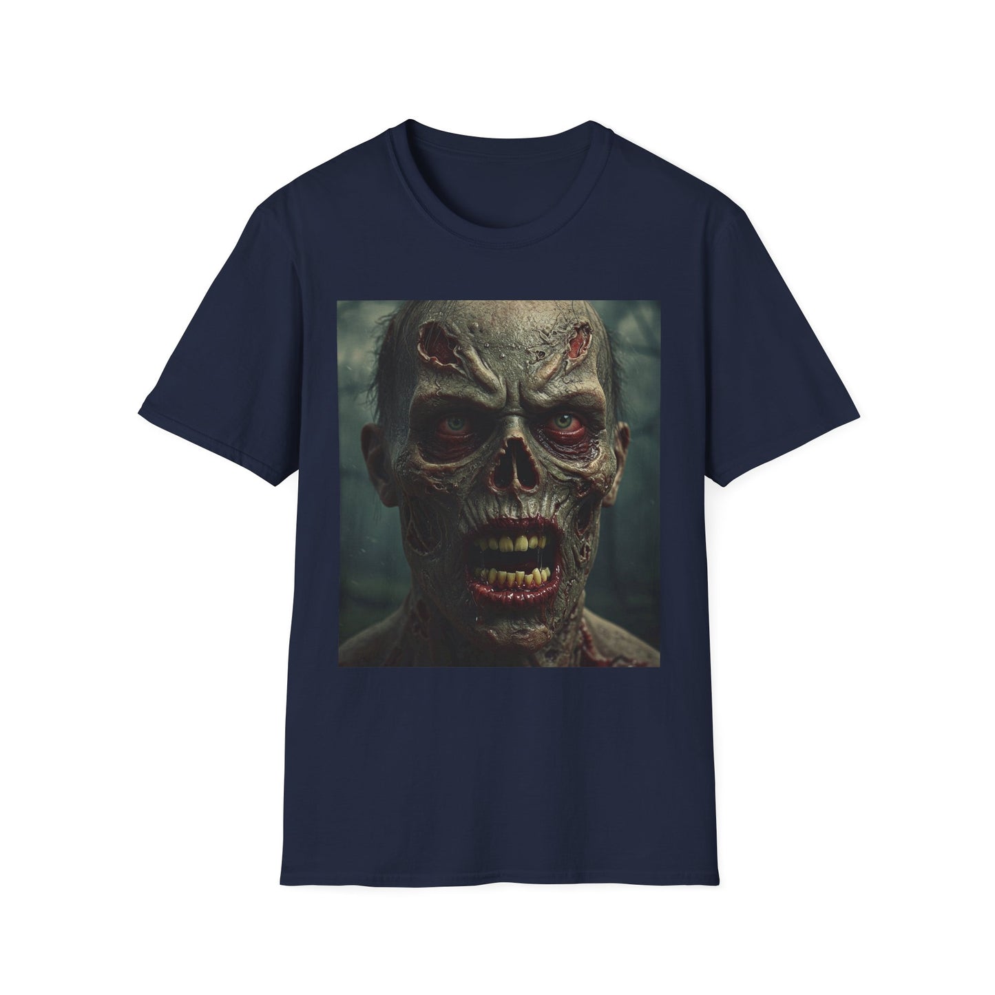 Apocalyptic Portrait Tee, bold, decaying zombie graphic